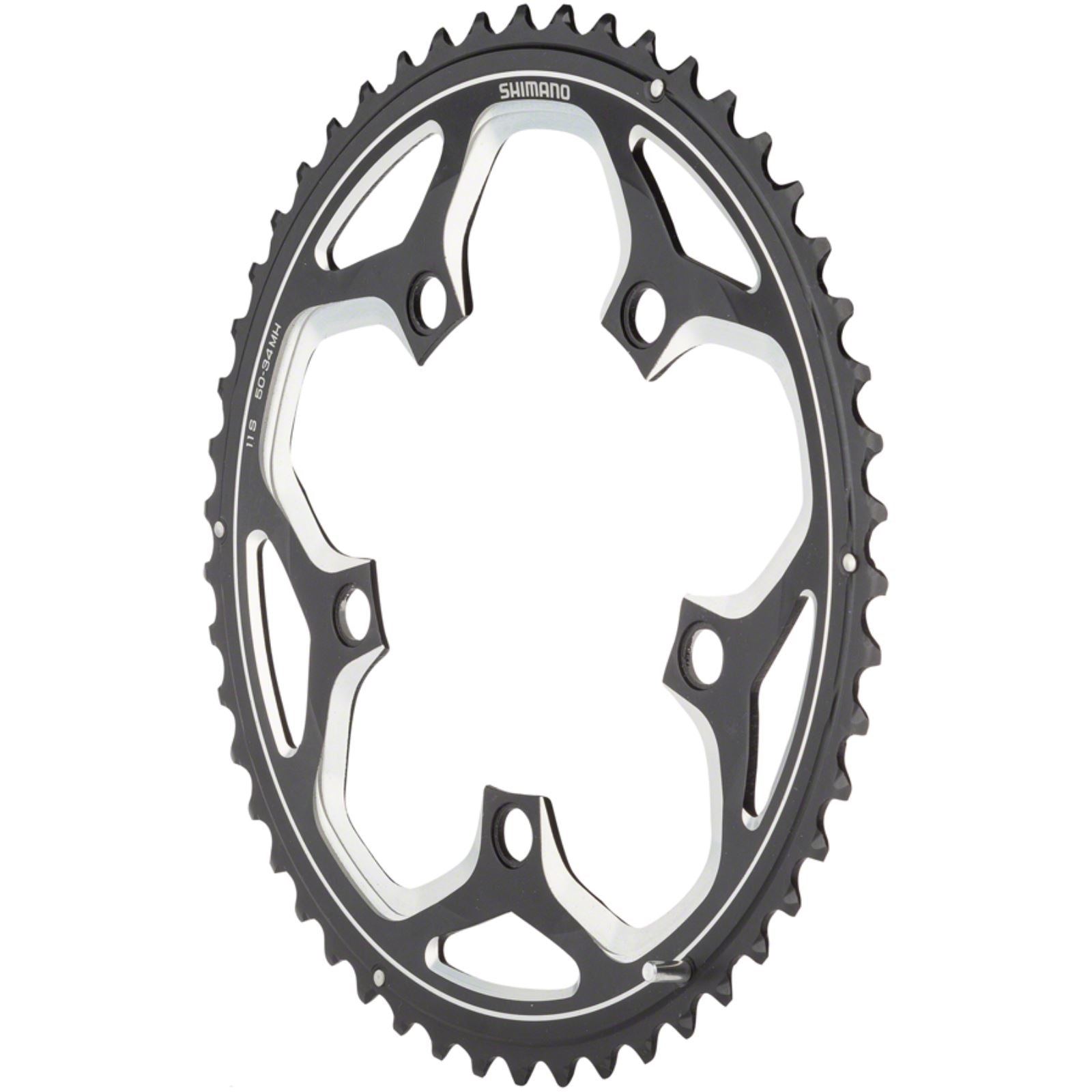 Shimano RS500 Chainring - 52t, 110 BCD, 5-Bolt, 11-Speed, Black [MPN: Y1PR98060]_1264384