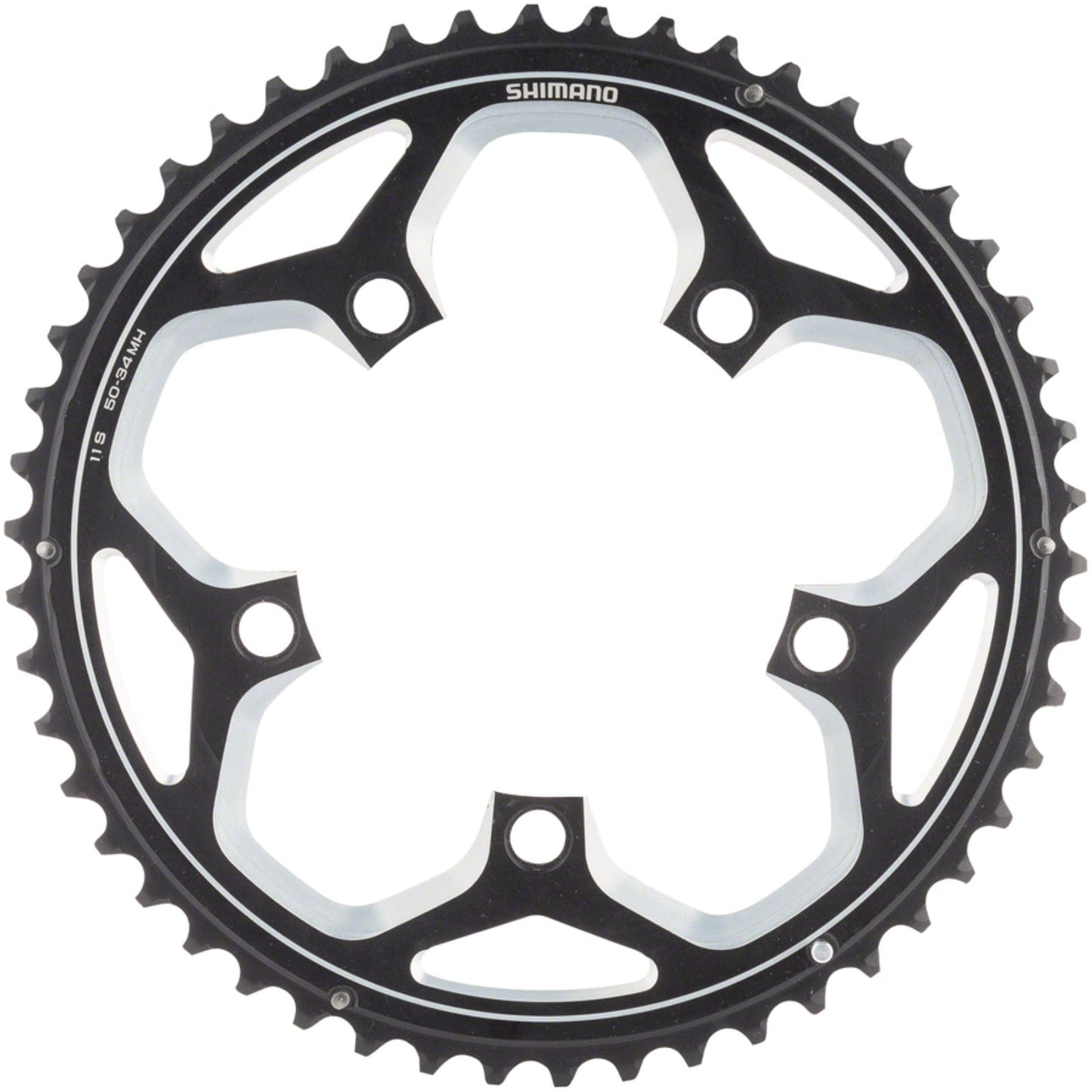 Shimano RS500 Chainring - 52t, 110 BCD, 5-Bolt, 11-Speed, Black [MPN: Y1PR98060]_1264385