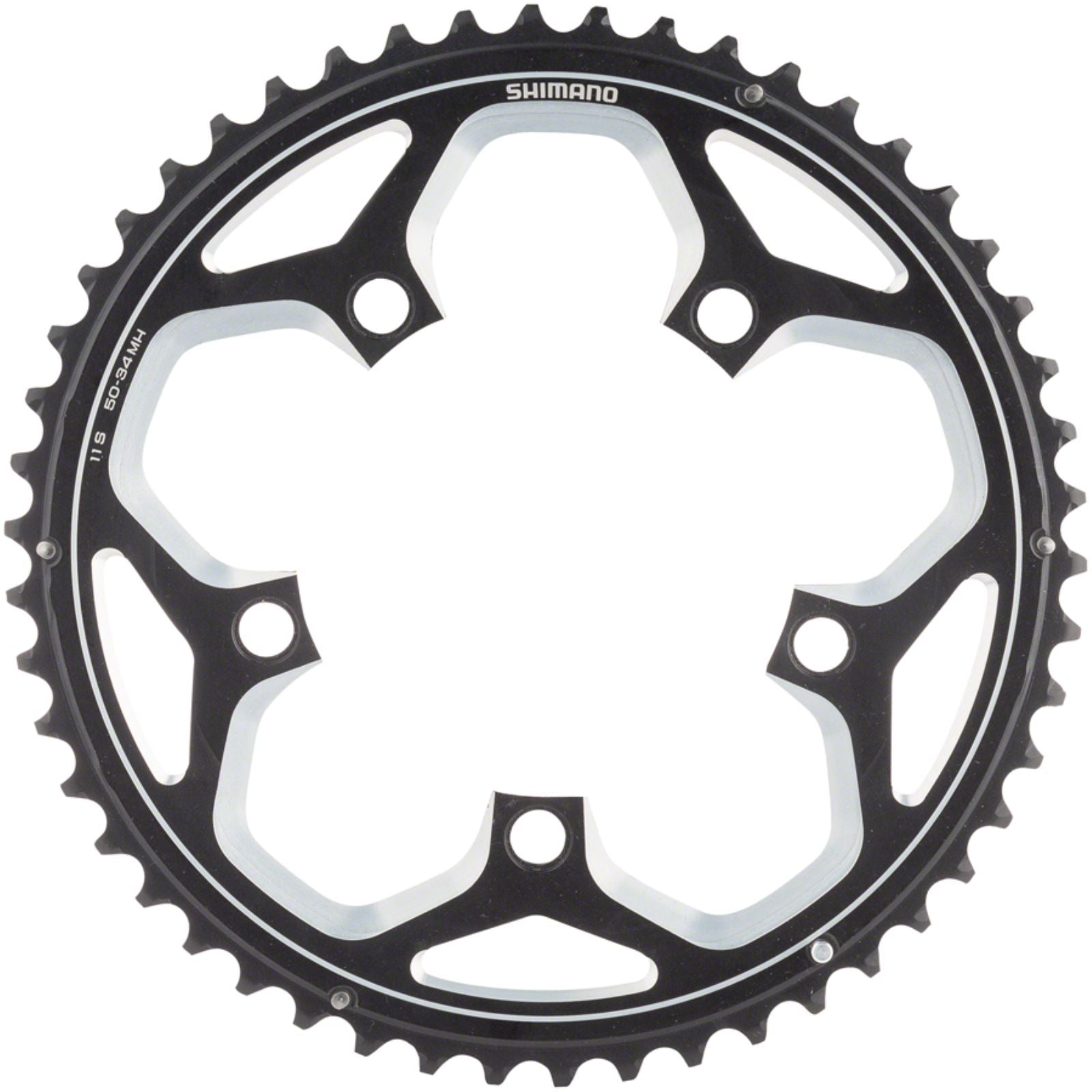 Shimano RS500 Chainring - 52t, 110 BCD, 5-Bolt, 11-Speed, Black [MPN: Y1PR98060]_1264385
