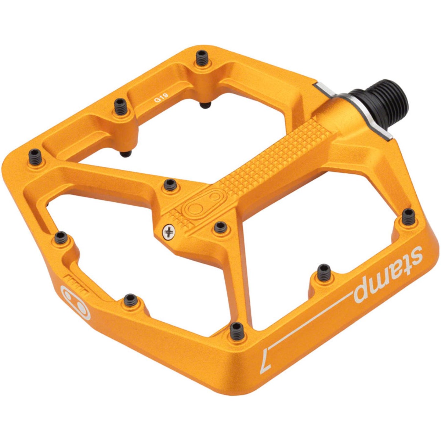 Crankbrothers Stamp 7 Pedals - Platform, Aluminum, 9/16", Orange, Large [MPN: 16277]_1268572