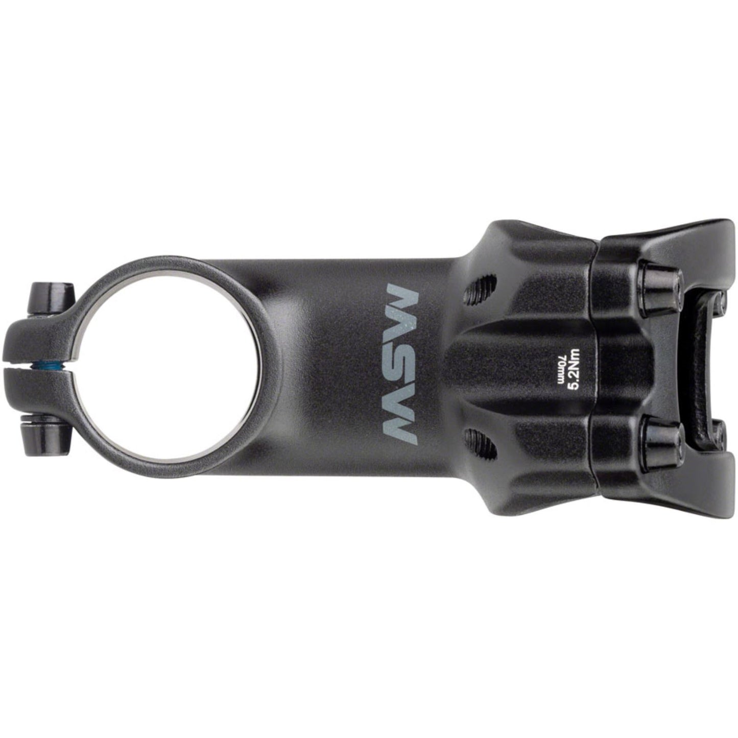 MSW 17 Stem - 70mm - 31.8 Clamp +/-17, 1 1/8" - Aluminum - Black [MPN: 17-000273]_1270092