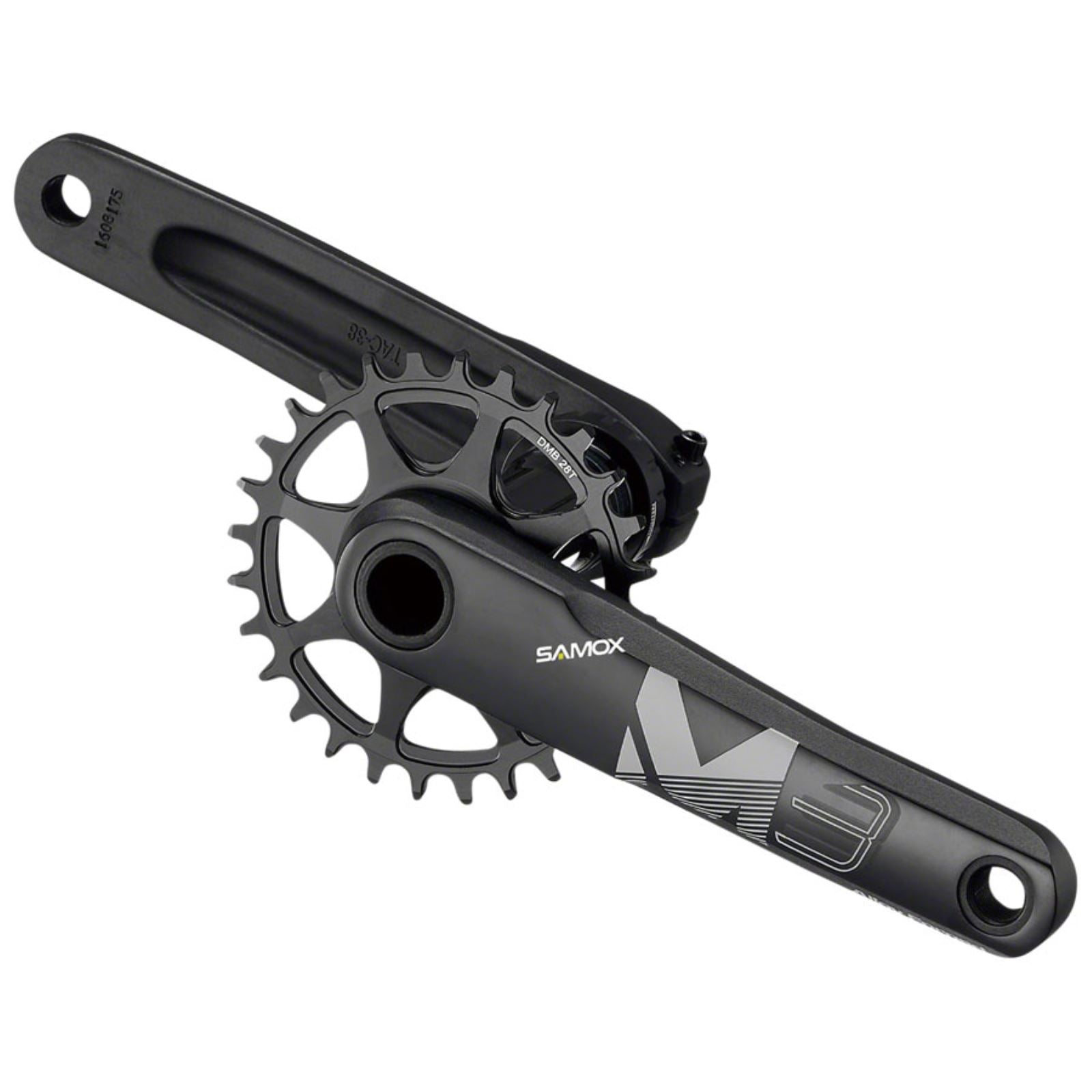 Samox M3 Crankset - 175mm, 10-12 Speed, 3-Bolt Direct Mount, Black [MPN: TAM38-D32NS-BB0-175]_1270831
