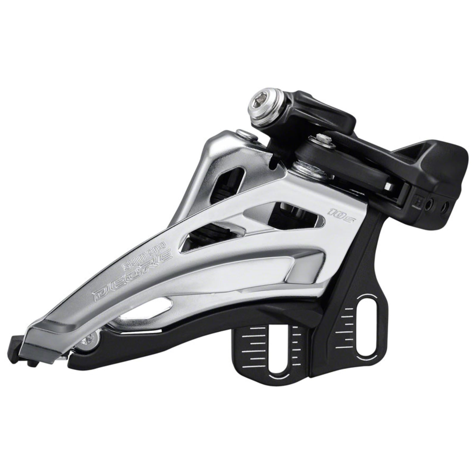 Shimano Front Derailleur - 10-Speed - Double - Side Swing - Silver/Black [MPN: IFDM4100E4]_1274761