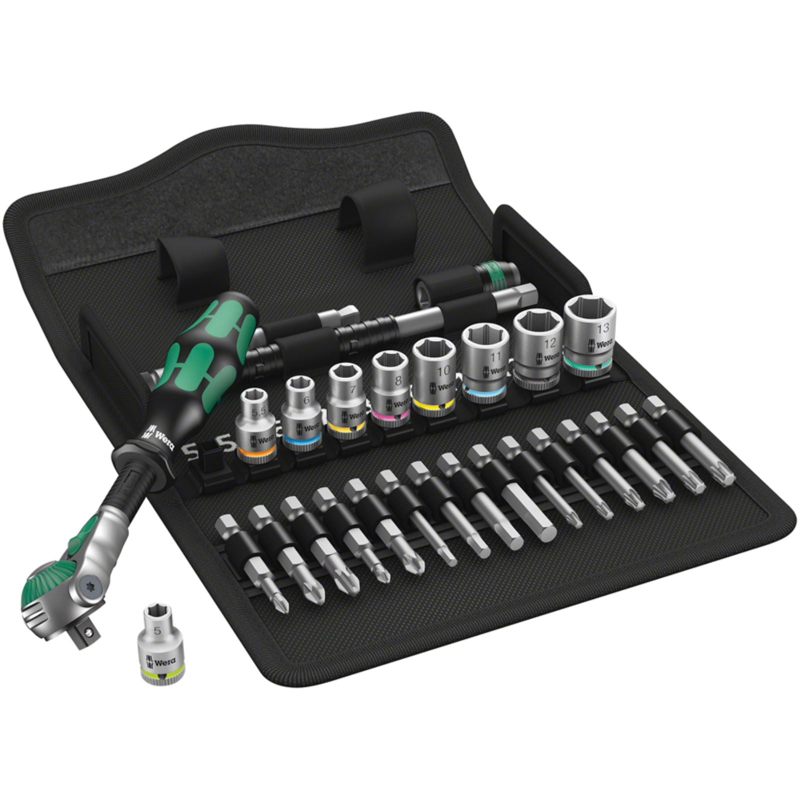Wera 8100 SA 6 Zyklop Speed Ratchet Set - 1/4" Drive, Metric [MPN: 05004016001]_1274966