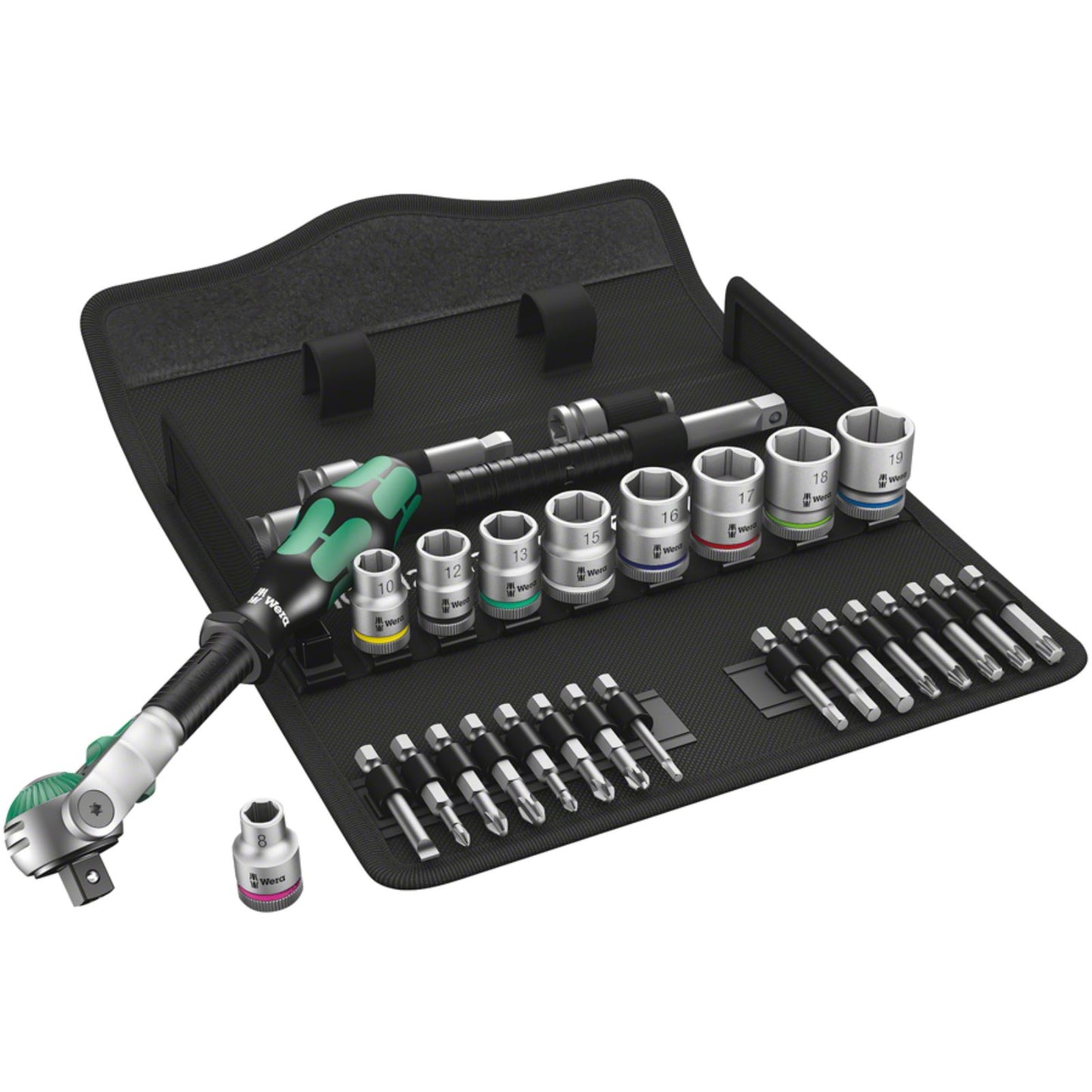 Wera 8100 SB 6 Zyklop Speed Ratchet Set - 3/8" Drive, Metric [MPN: 05004046001]_1274969