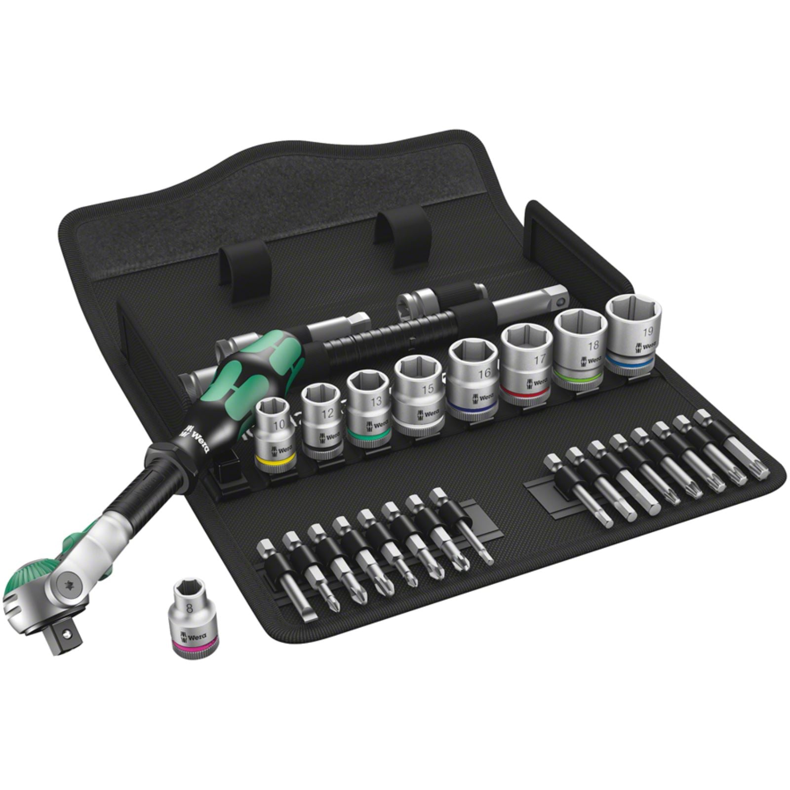 Wera 8100 SB 6 Zyklop Speed Ratchet Set - 3/8" Drive, Metric [MPN: 05004046001]_1274969