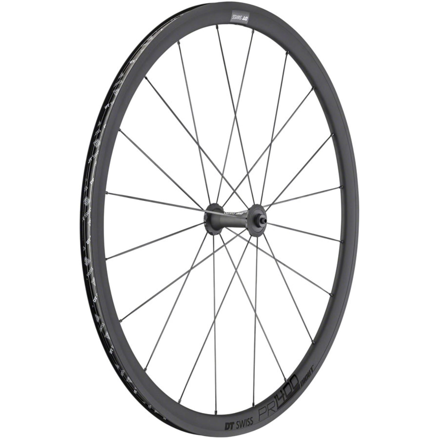 DT Swiss PR 1400 DICUT OXiC Front Wheel - 700, Rim Brake, Black, 32mm [MPN: WPR1400AAQXKA07121]_1275299