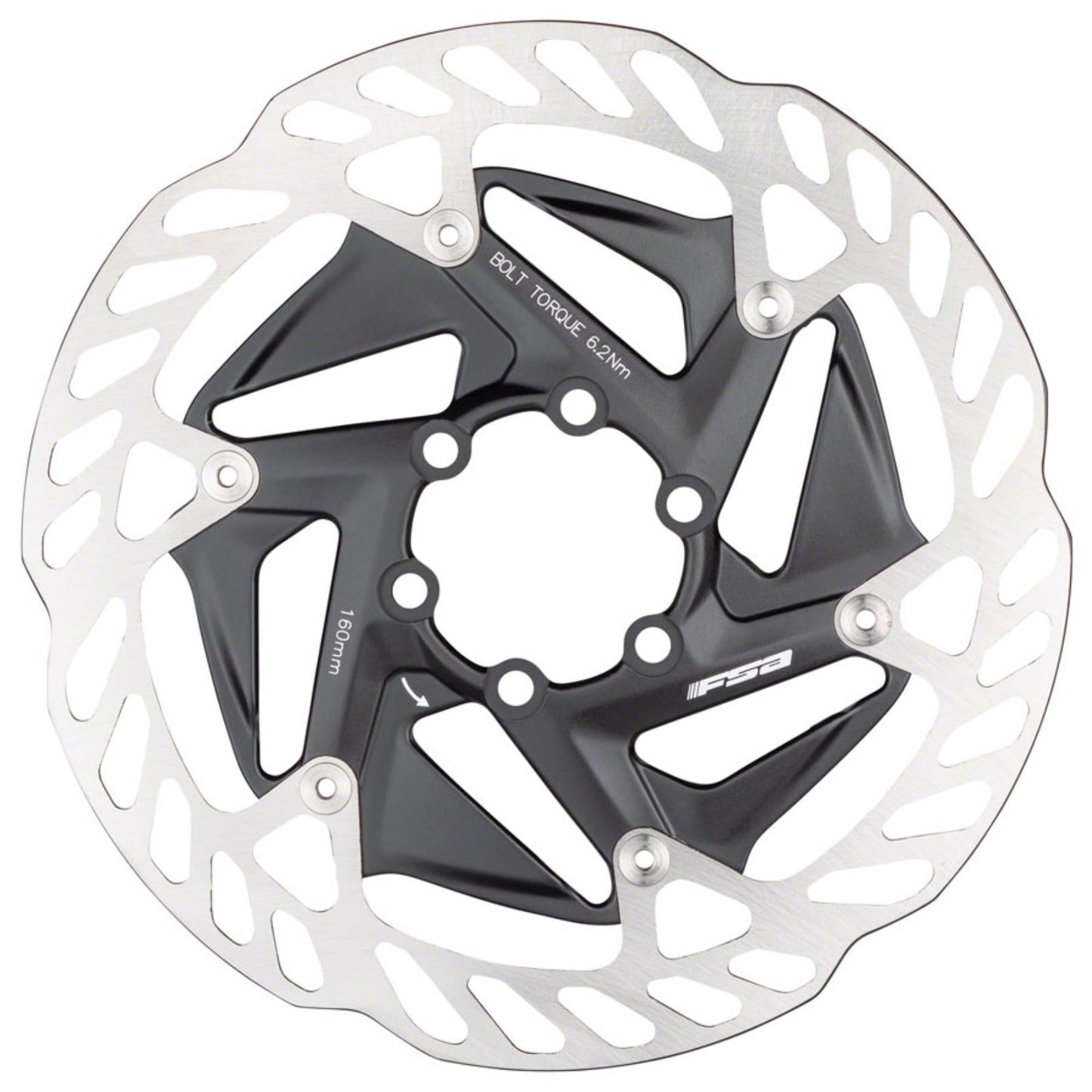 Full Speed Ahead K-Force WE Disc Brake Rotor - 160mm, 6-Bolt, Silver [MPN: 406-0063000010]_1276549