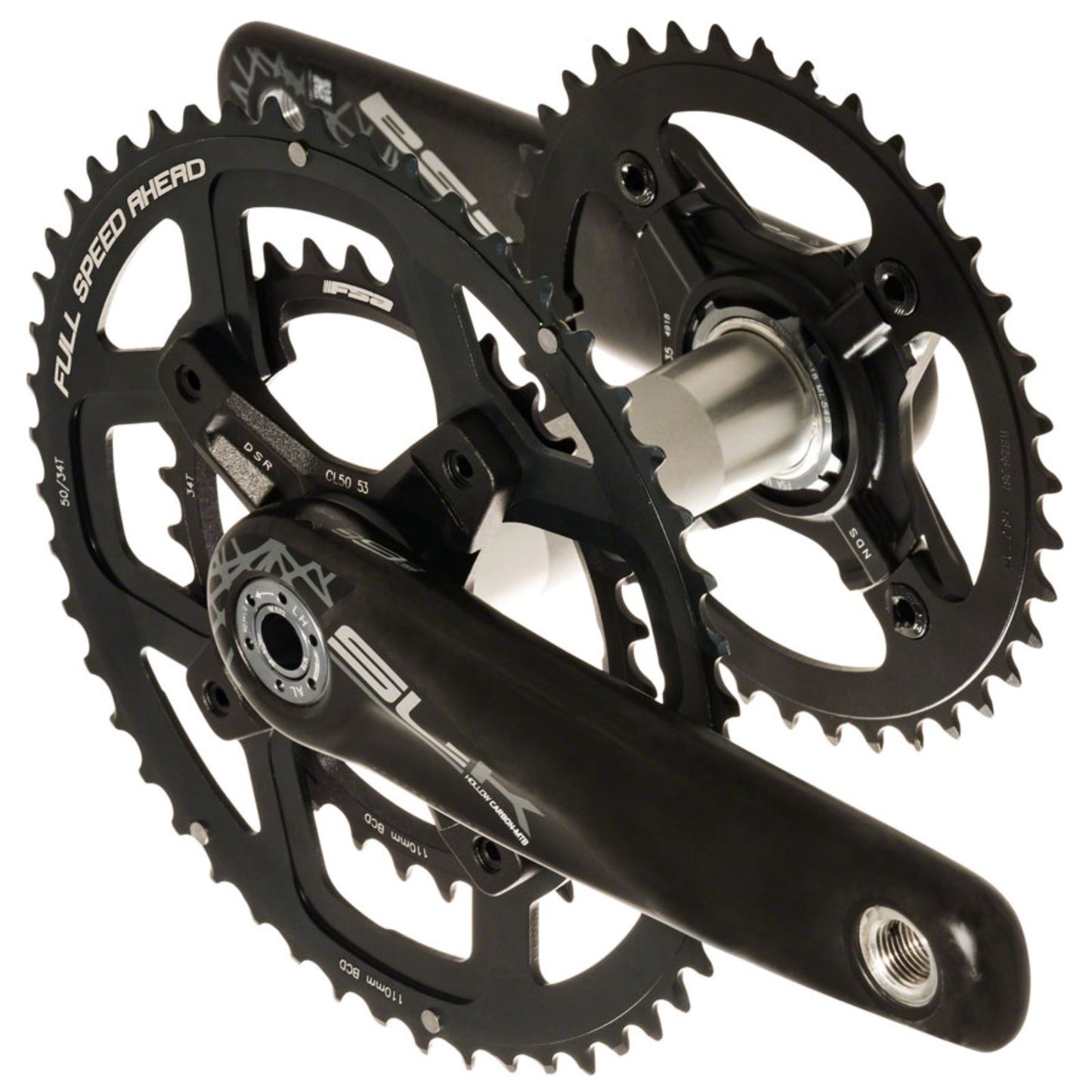 Full Speed Ahead SL-K Light BB392 Tandem Rear Crankset - 170mm, 50/34t, Black [MPN: 33200321553031]_1276605