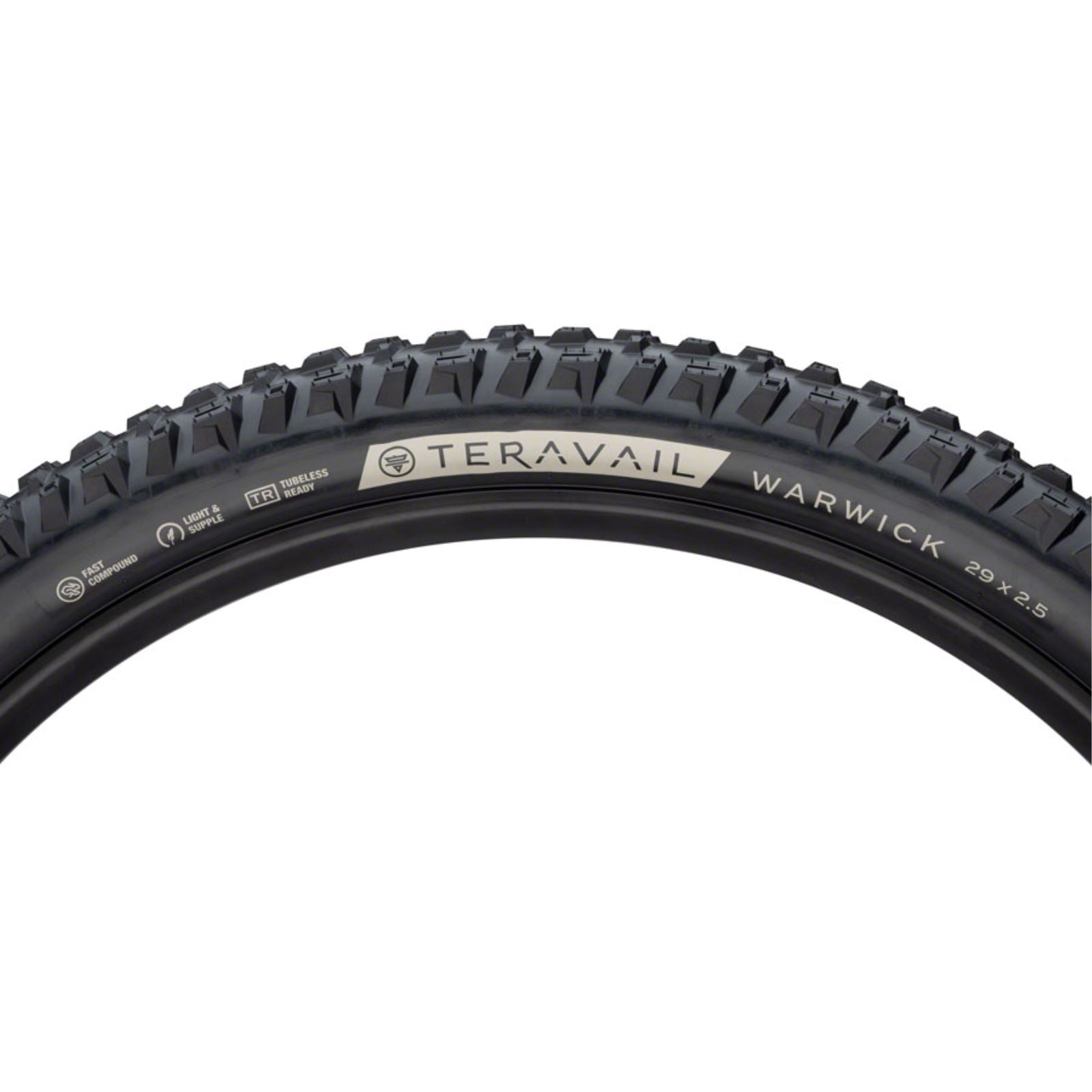 Teravail Warwick Tire - 29 x 2.5, Black, Light and Supple, Fast Compound [MPN: 19-000335]_1276635