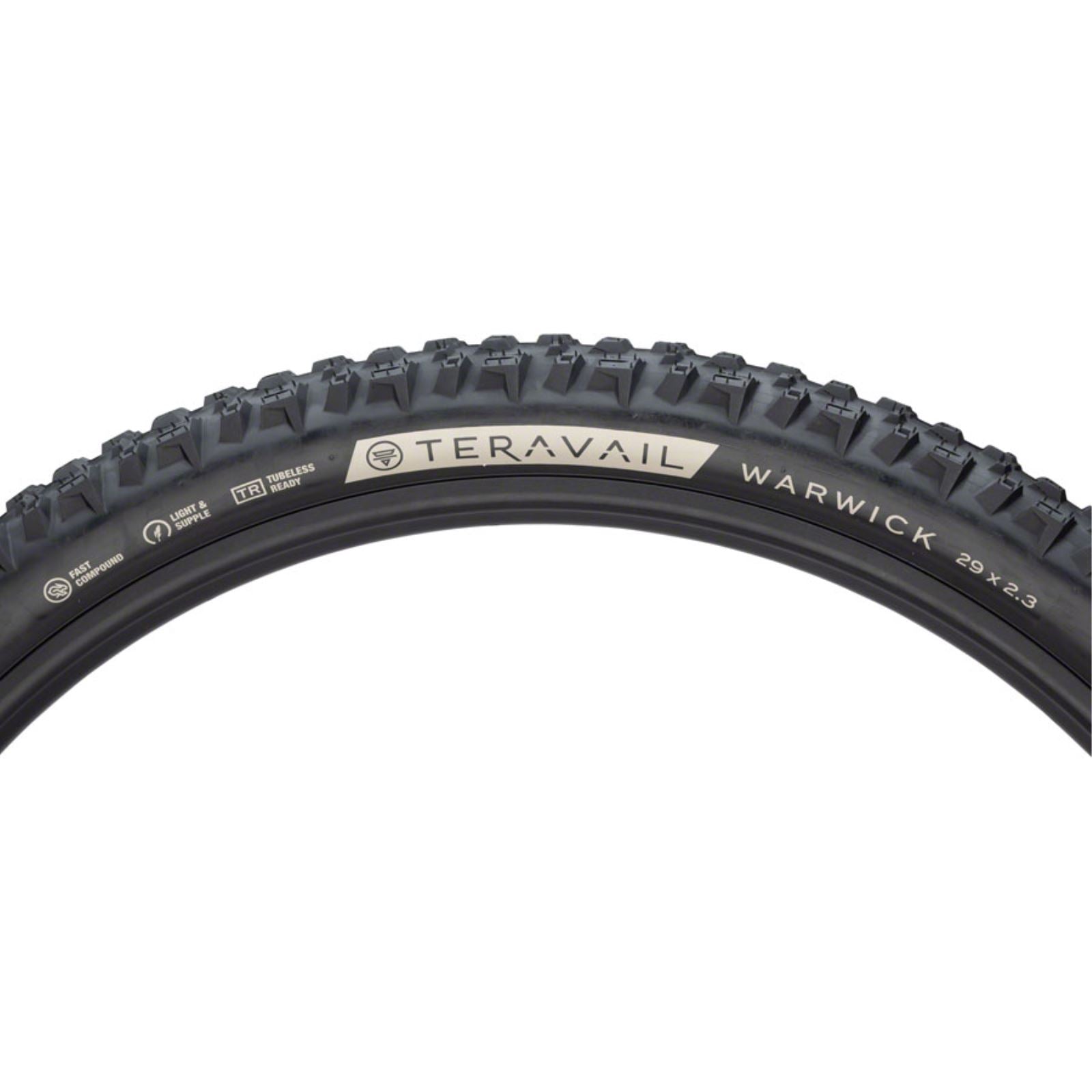 Teravail Warwick Tire - 29 x 2.3, Black, Light and Supple, Fast Compound [MPN: 19-000334]_1276641