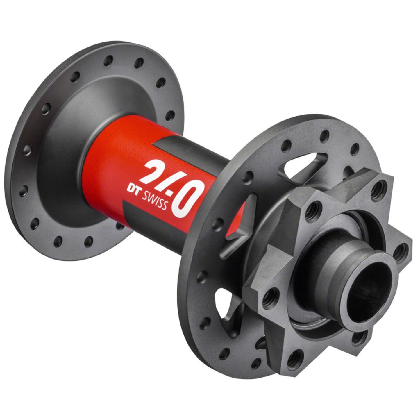 DT Swiss 240 Front Hub - 15 x 110mm, 6-Bolt Disc, 32H - Black/Red [MPN: H240BDIXR32SA6481S]_1277253