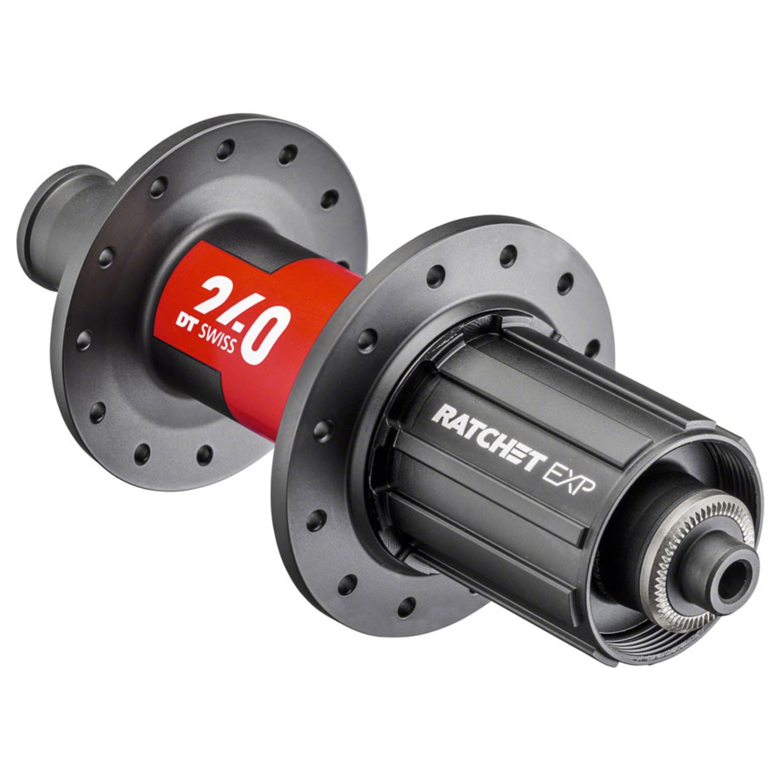 DT Swiss 240 EXP Rear Hub - QR x 130mm, HG 11 Road, 24H - Black/Red  [MPN: H240HRQIR24SA7435S]_1277275