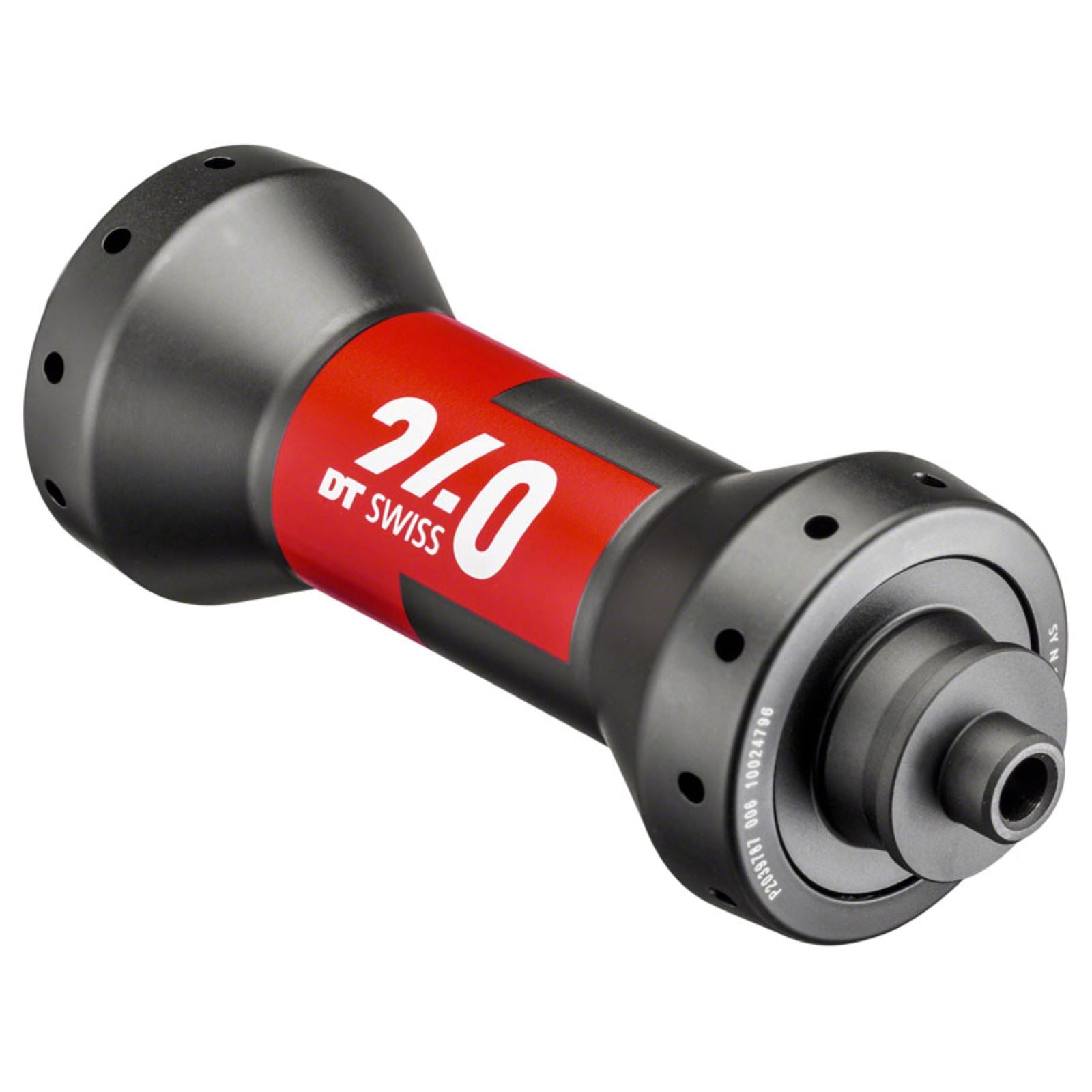 DT Swiss 240 Front Hub - QR x 100mm, Straight Pull, 20H - Black/Red [MPN: H24PAAQXR20SA4796S]_1277240