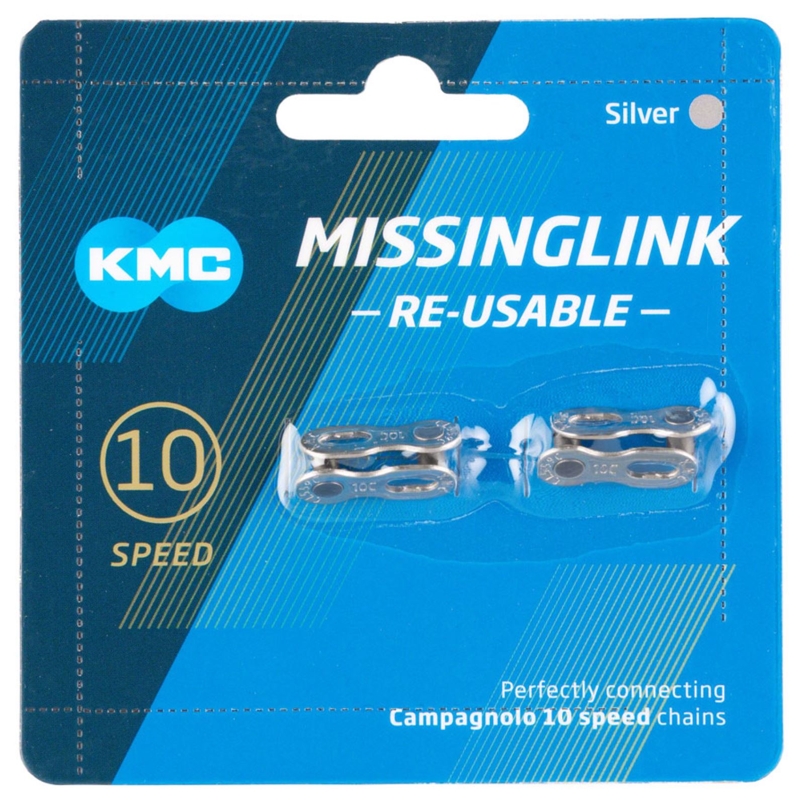 KMC MissingLink CL559CR Connector For Campagnolo - Silver, 2 Pairs/Card [MPN: ML01025]_1277603