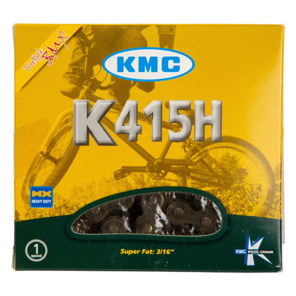 KMC 415H Chain - Single Speed 1/2" x 3/16", 98 Links, Black [MPN: CN15589]_1277602