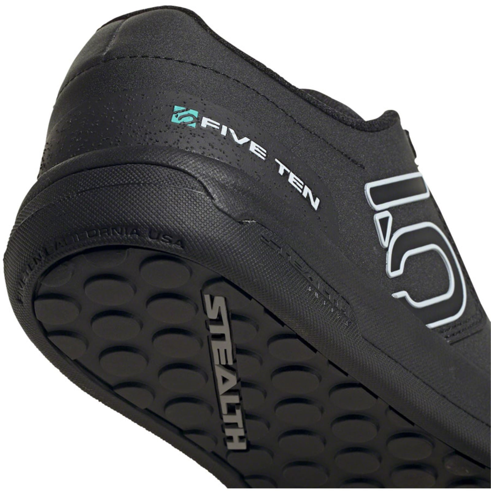 Five Ten Women's Freerider Pro Flat Shoes - Black/White/Mint - 10.5 [MPN: FX4453-10-]_1284249