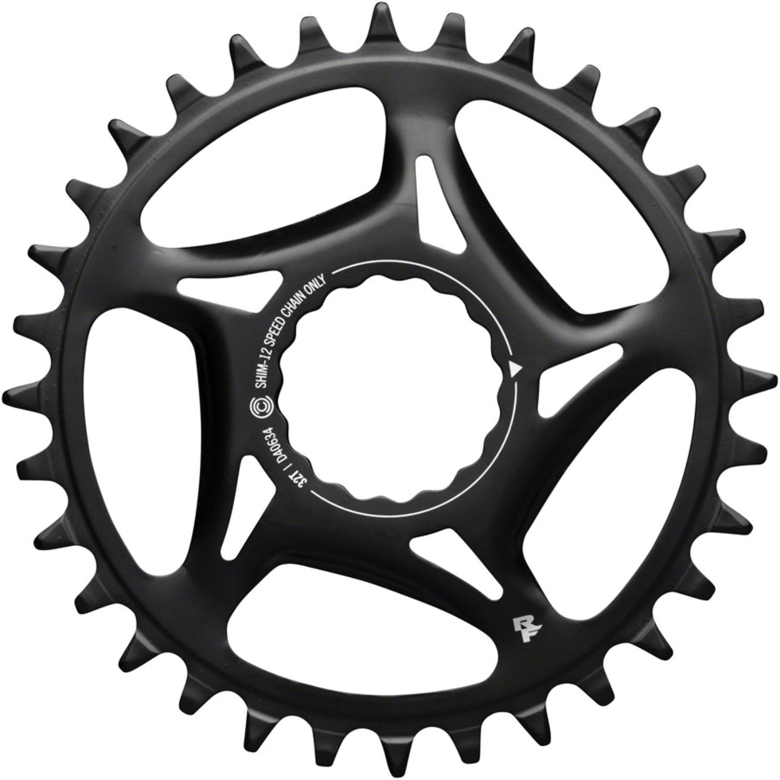 Race Face Narrow Wide Direct Mount CINCH Chainring - 32t - Black [MPN: RR21STLDM32TSHI12BLK]_1289855