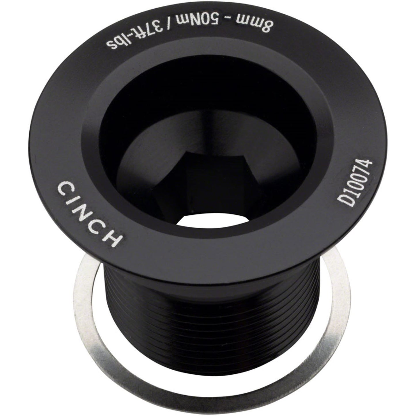 Race Face CINCH Crank Bolt With Washer - NDS, M18, Gloss Black [MPN: F10024GLSBLK]_1289921