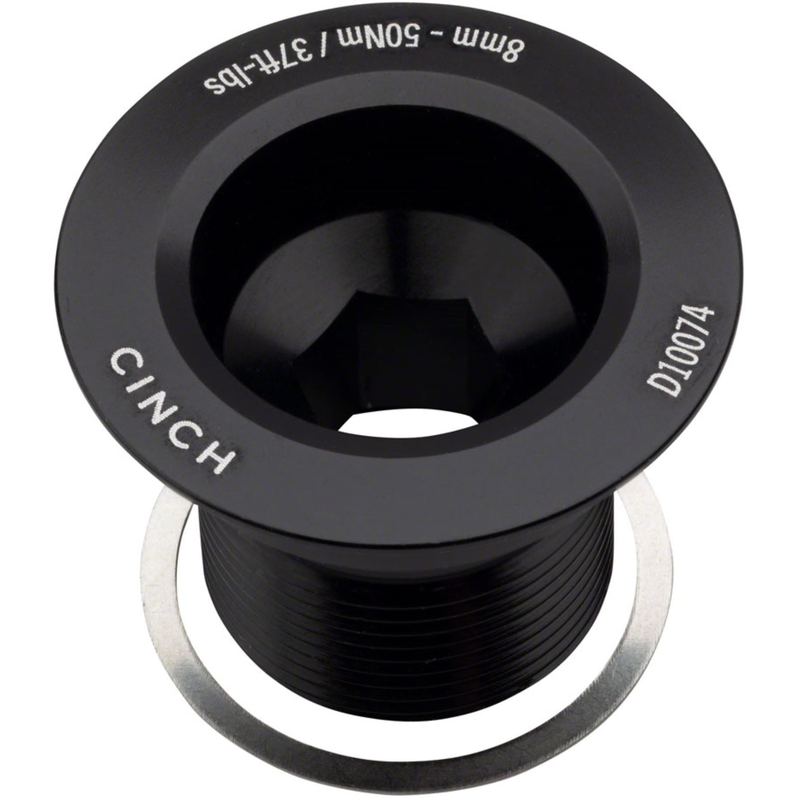 Race Face CINCH Crank Bolt With Washer - NDS, M18, Gloss Black [MPN: F10024GLSBLK]_1289921