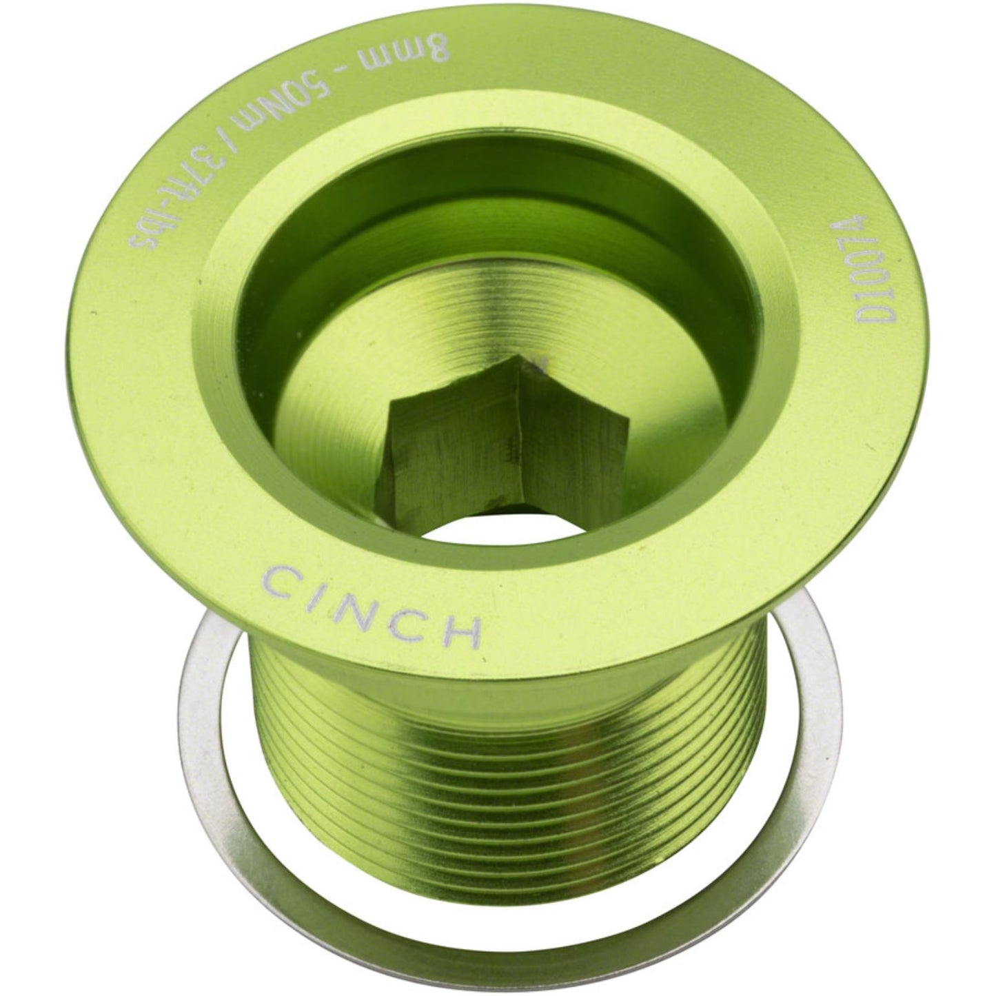 Race Face CINCH Crank Bolt With Washer - NDS, M18, Gloss Green [MPN: F10024GLSGRN]_1289927