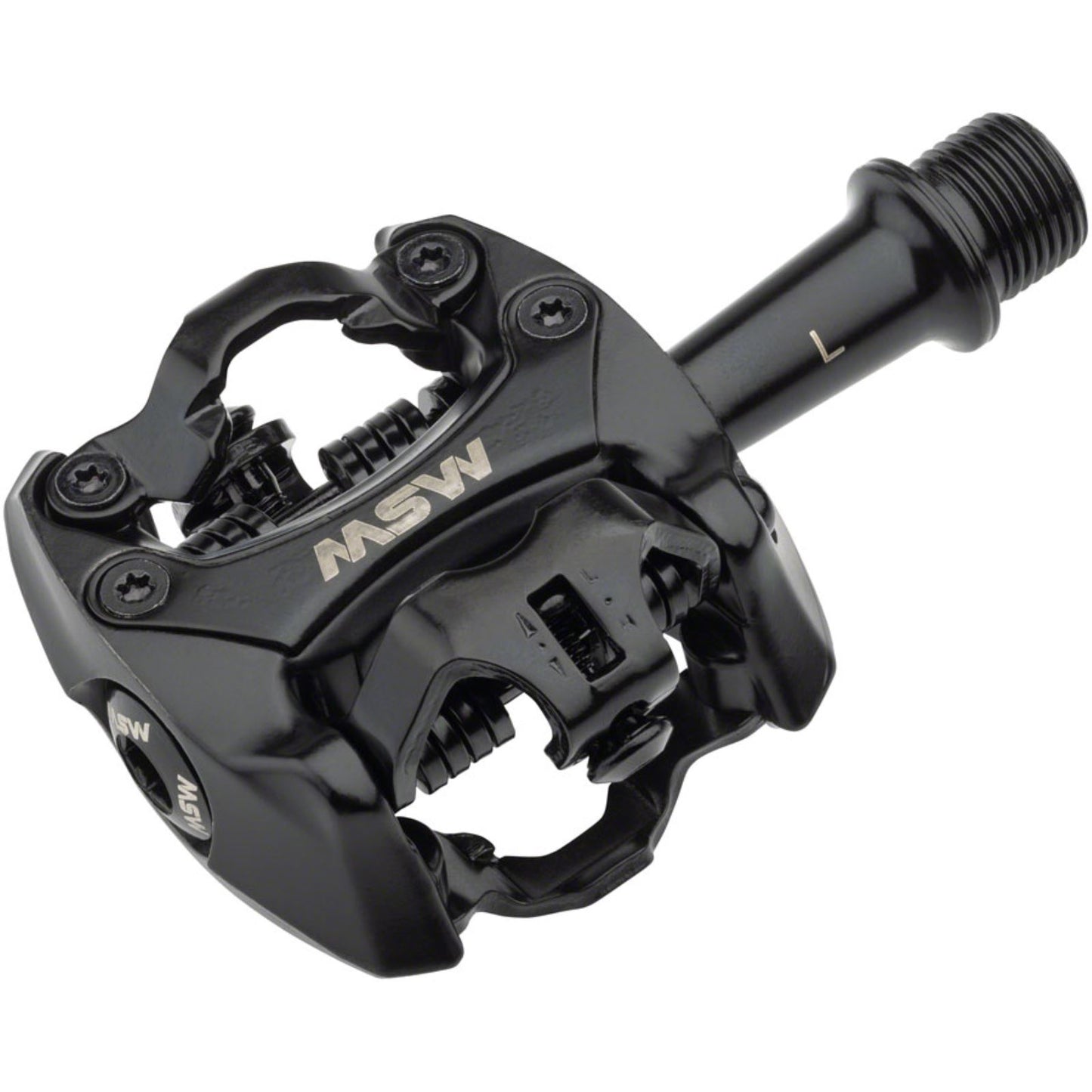 MSW Flash II Pedals - Dual Sided Clipless - Aluminum - 9/16" - Black [MPN: 18-000037]_1290785