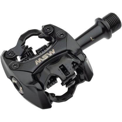 MSW Flash II Pedals - Dual Sided Clipless - Aluminum - 9/16" - Black [MPN: 18-000037]_1290785