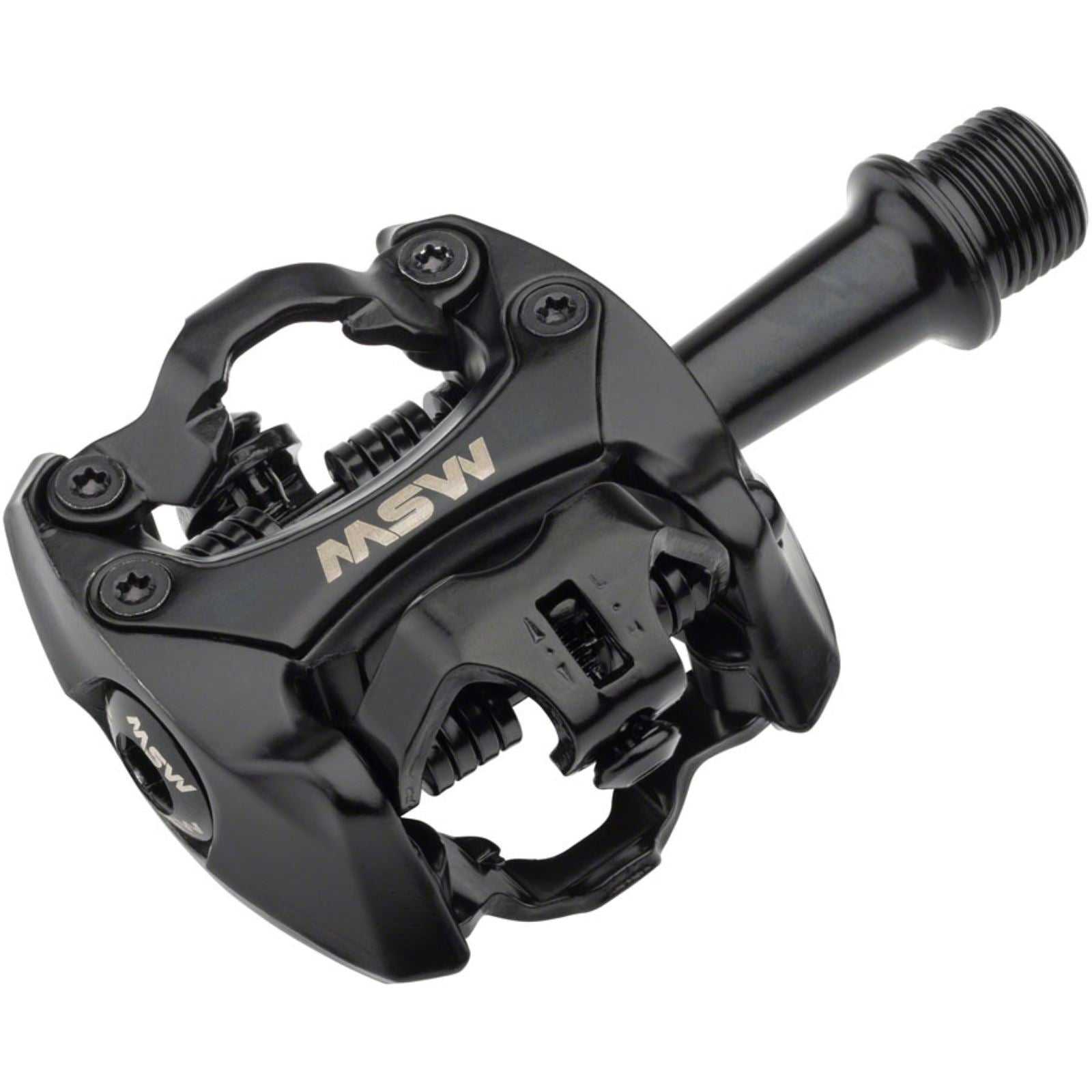 MSW Flash II Pedals - Dual Sided Clipless - Aluminum - 9/16" - Black [MPN: 18-000037]_1290786