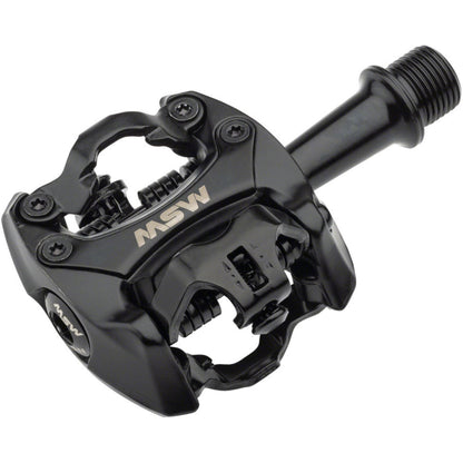 MSW Flash II Pedals - Dual Sided Clipless - Aluminum - 9/16" - Black [MPN: 18-000037]_1290786