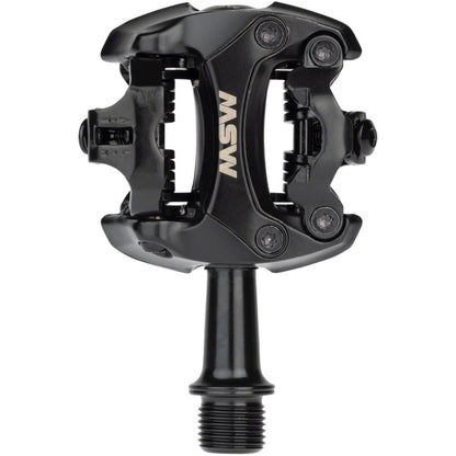 MSW Flash II Pedals - Dual Sided Clipless - Aluminum - 9/16" - Black [MPN: 18-000037]_1290787
