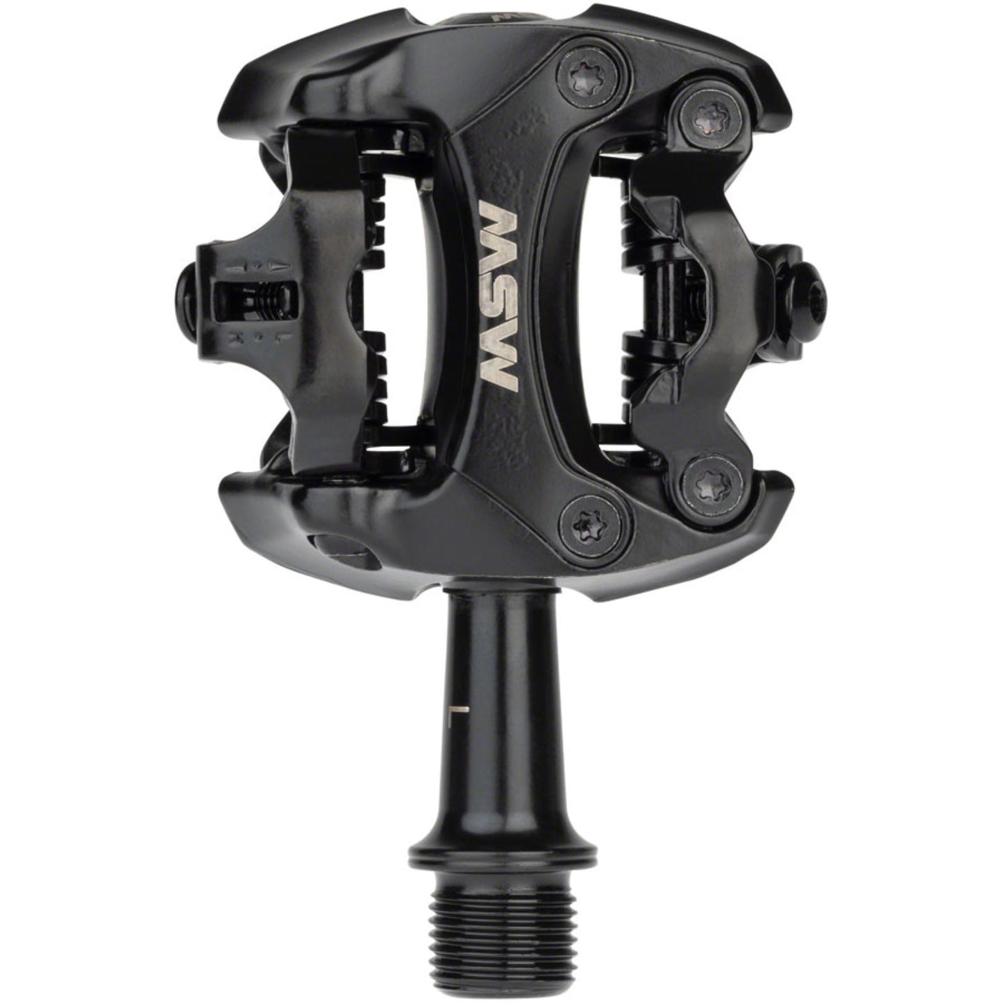 MSW Flash II Pedals - Dual Sided Clipless - Aluminum - 9/16" - Black [MPN: 18-000037]_1290788