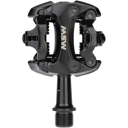 MSW Flash II Pedals - Dual Sided Clipless - Aluminum - 9/16" - Black [MPN: 18-000037]_1290788