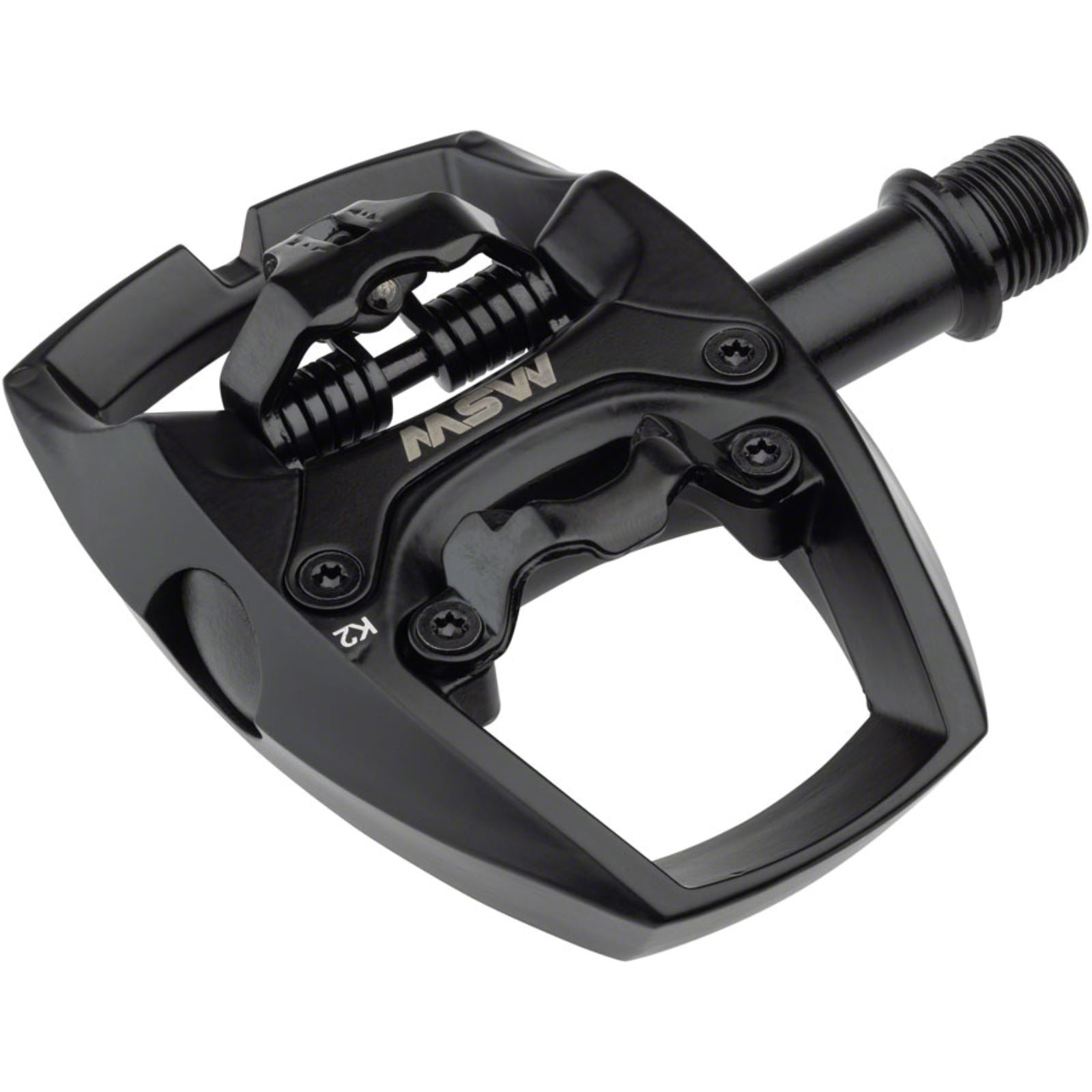 MSW Flip I Pedals - Single Side Clipless - Aluminum - 9/16" - Black [MPN: DWG #-18-000003]_1290890