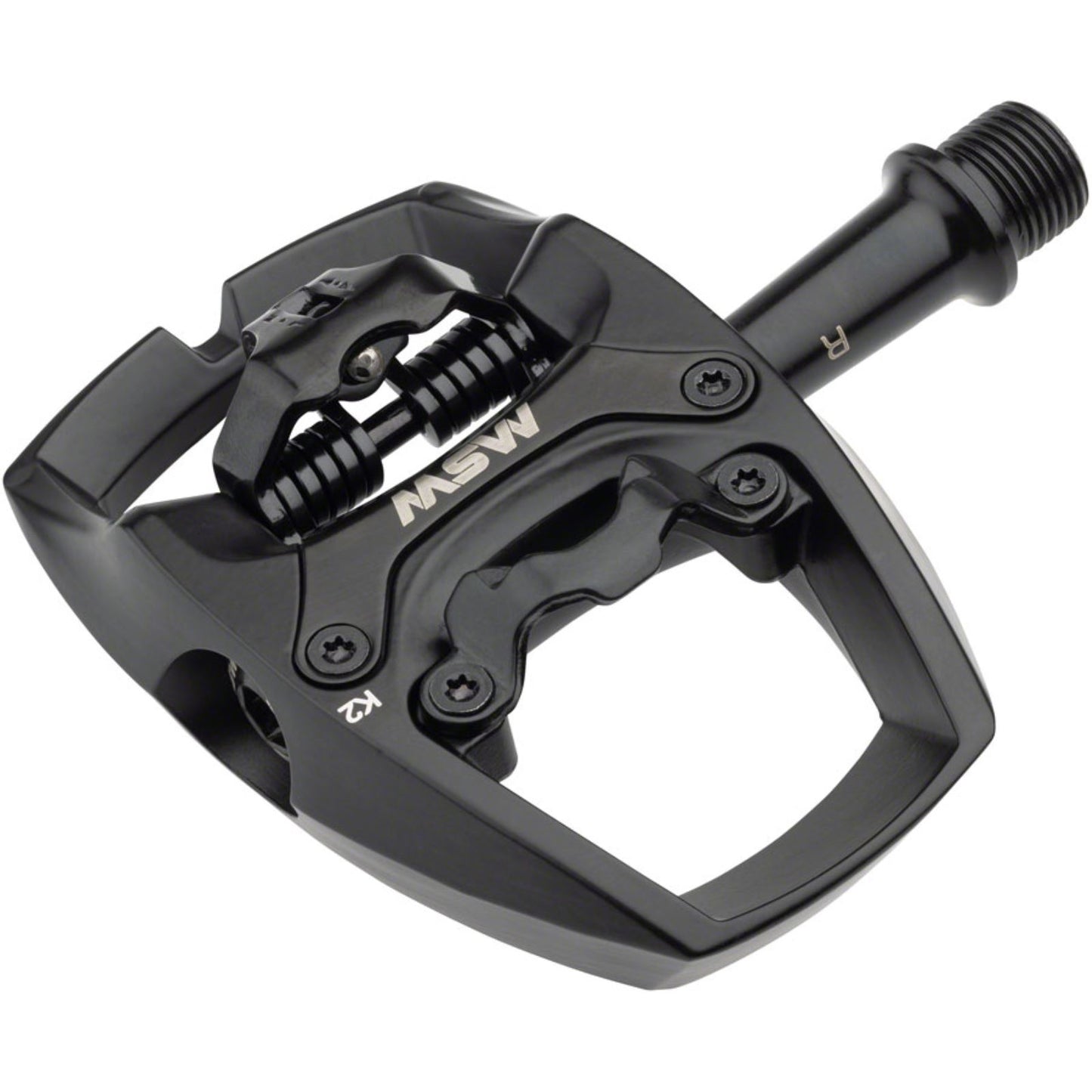 MSW Flip II Pedals - Single Side Clipless - Aluminum - 9/16" - Black [MPN: 18-000040]_1290821