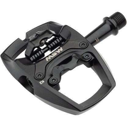MSW Flip II Pedals - Single Side Clipless - Aluminum - 9/16" - Black [MPN: 18-000040]_1290821