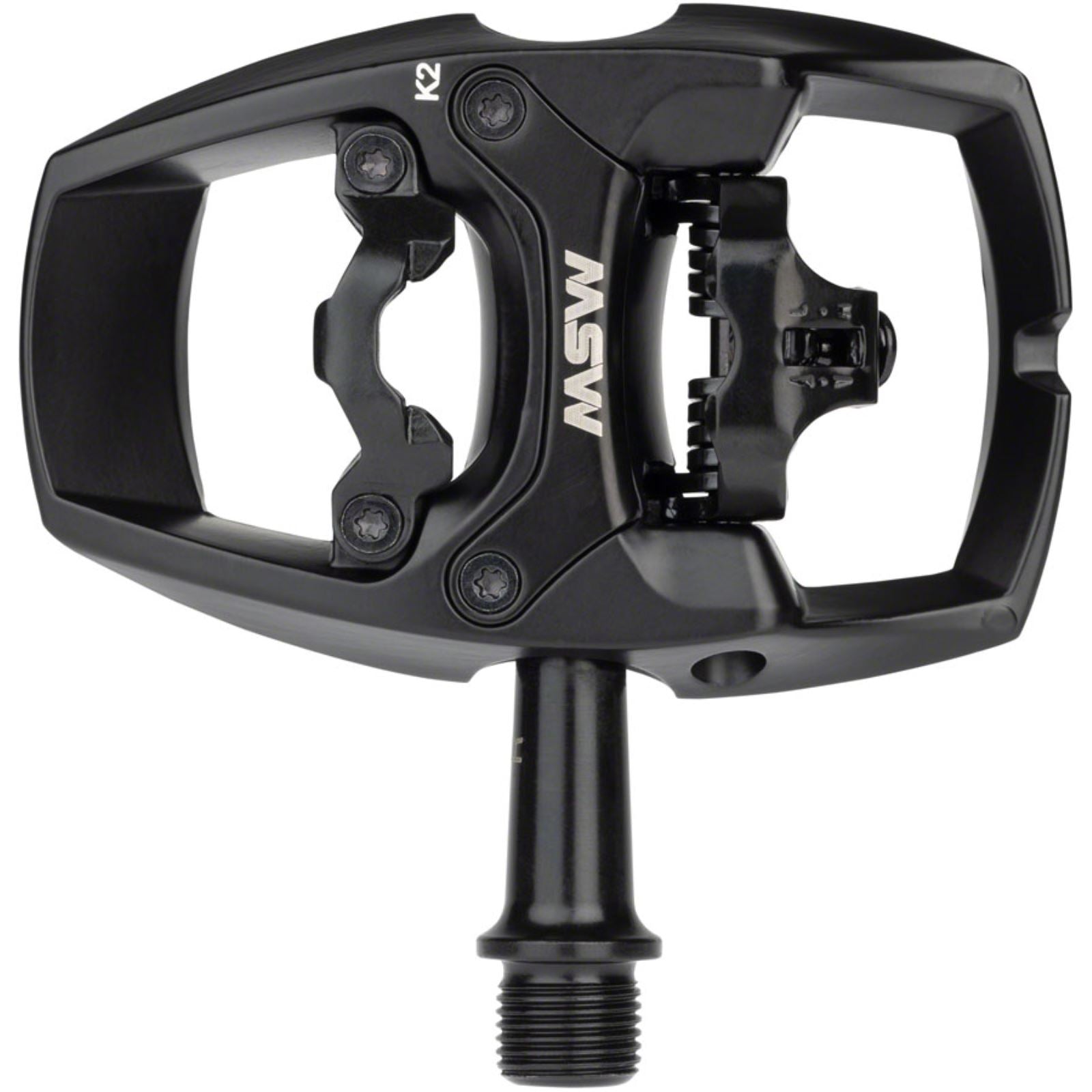 MSW Flip II Pedals - Single Side Clipless - Aluminum - 9/16" - Black [MPN: 18-000040]_1290823
