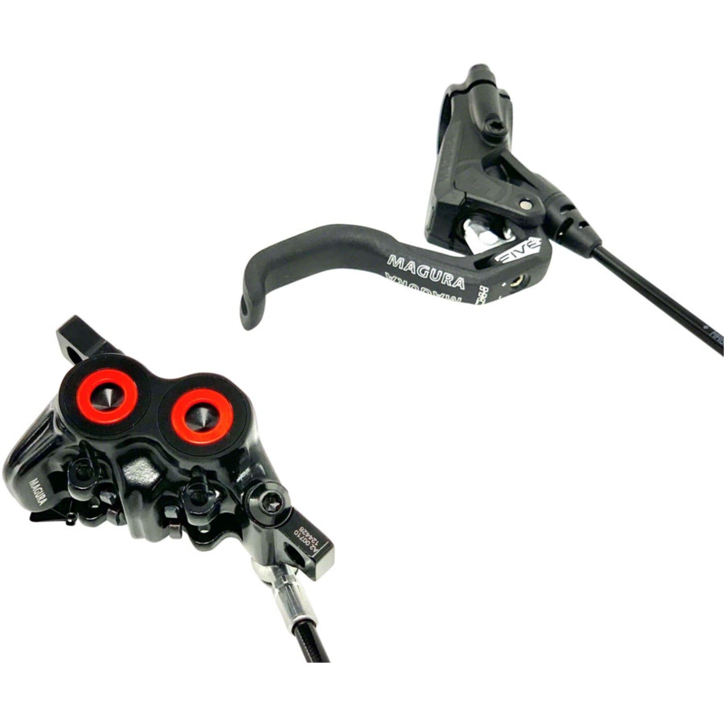 Magura MT5 HC Disc Brake and Lever - Front or Rear, Black/Neon Red [MPN: 2702382]_1291397