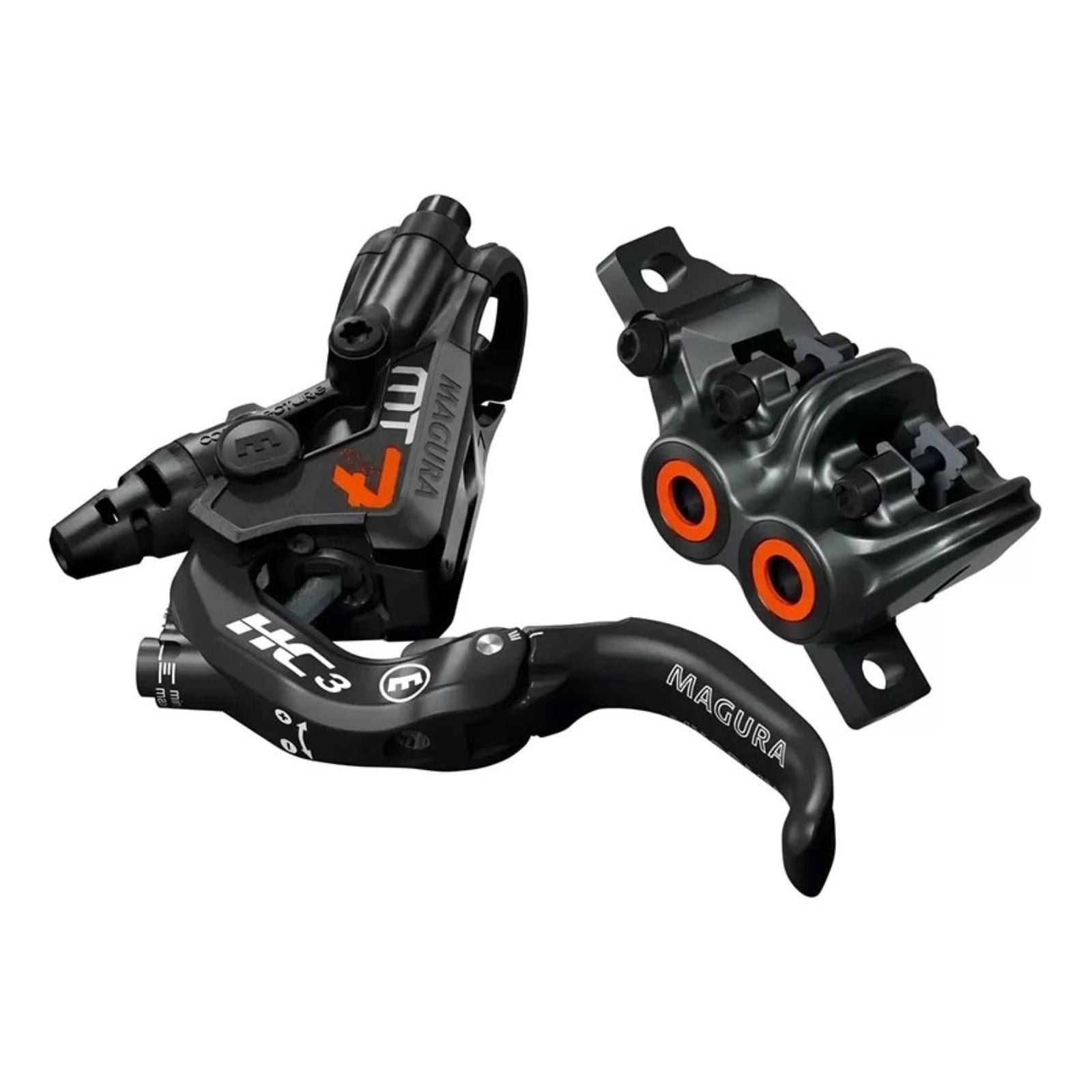 Magura MT7 HC3 Disc Brake and Lever - Front or Rear, Black/Orange [MPN: 2702285]_1525542