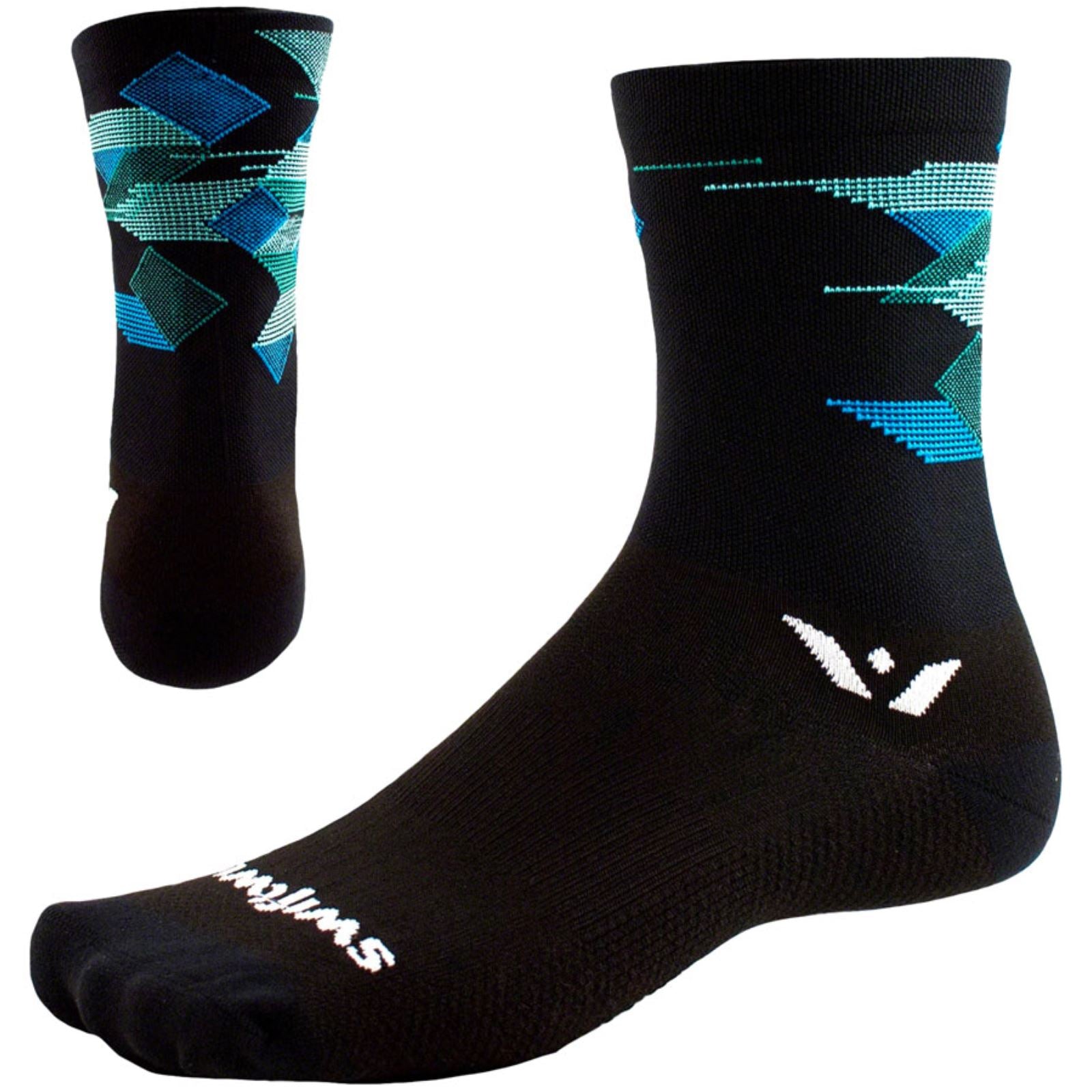 Swiftwick Vision Six Cubic Sock - 6 inch - Black_1295171