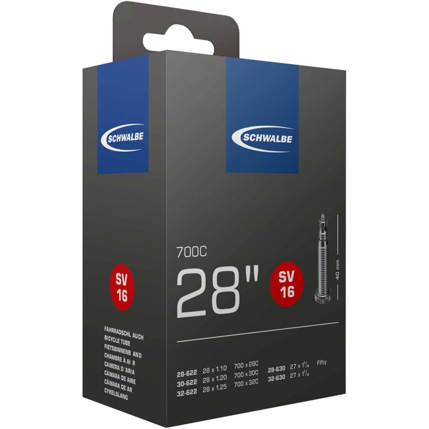 Schwalbe Standard Tube - 700 x 28 - 32mm, 40mm Presta Valve 10431343_1297256