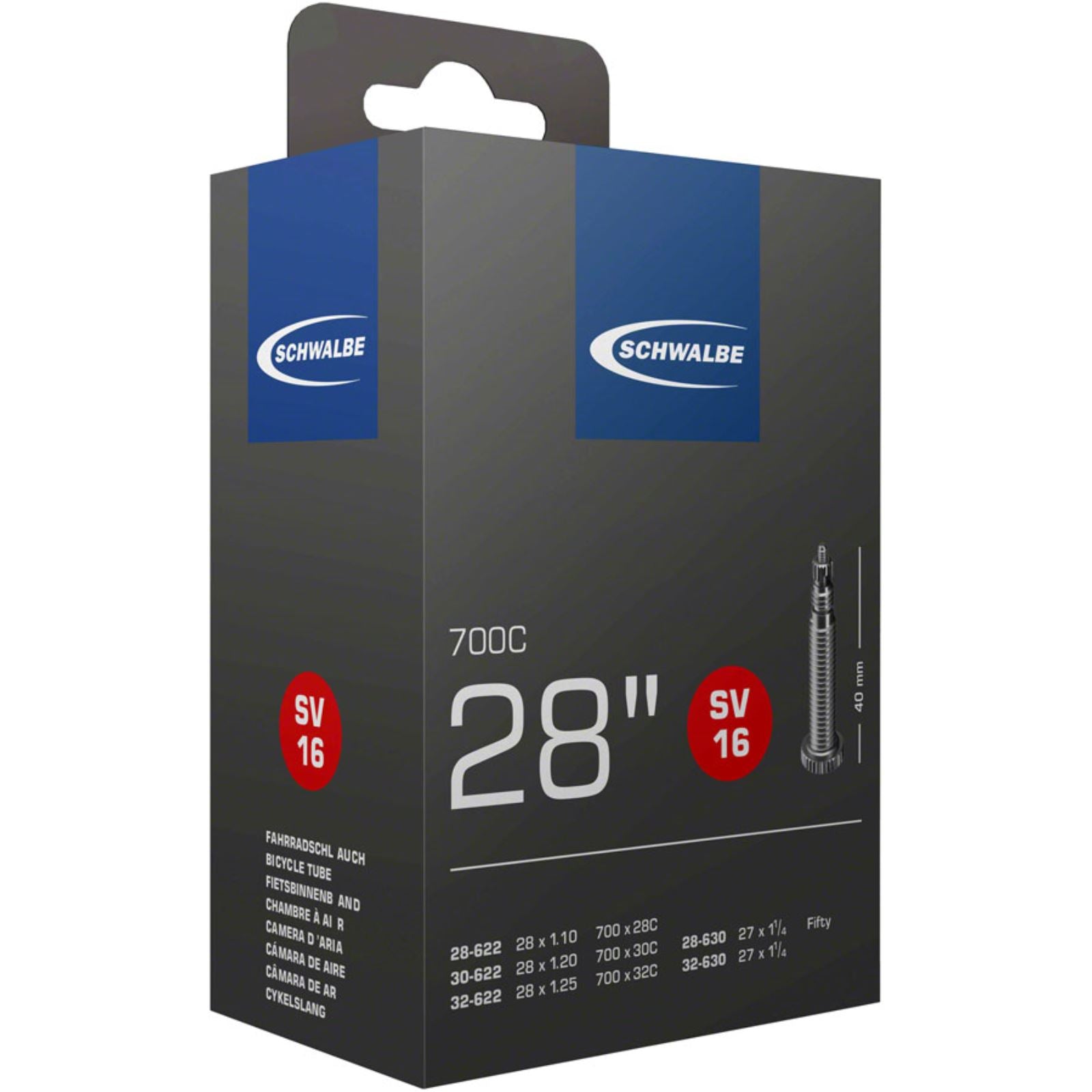 Schwalbe Standard Tube - 700 x 28 - 32mm, 40mm Presta Valve 10431343_1297256