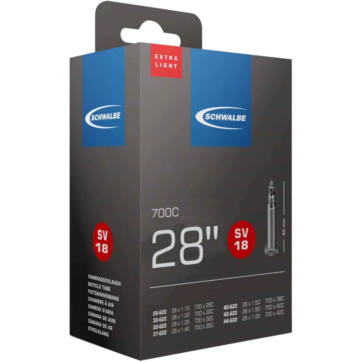 Schwalbe Extra Light Tube - 700 x 28 - 42mm, 40mm Presta Valve 10428343_1297334