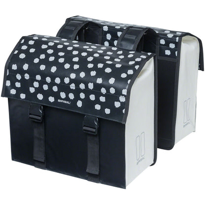 Basil Urban Load Double Pannier - 53L - Black/Reflective/White [MPN: 17739]_1298706