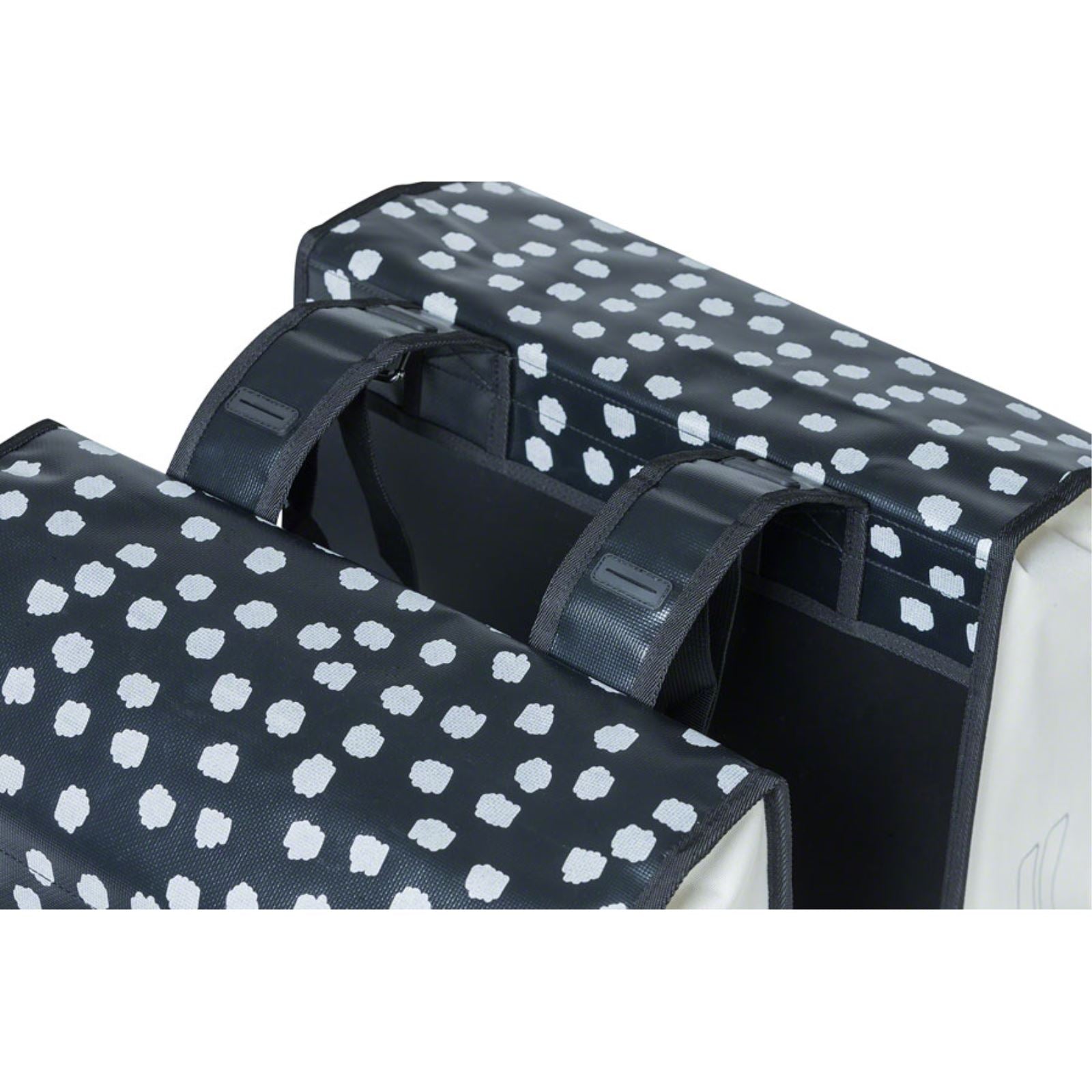 Basil Urban Load Double Pannier - 53L - Black/Reflective/White [MPN: 17739]_1298708