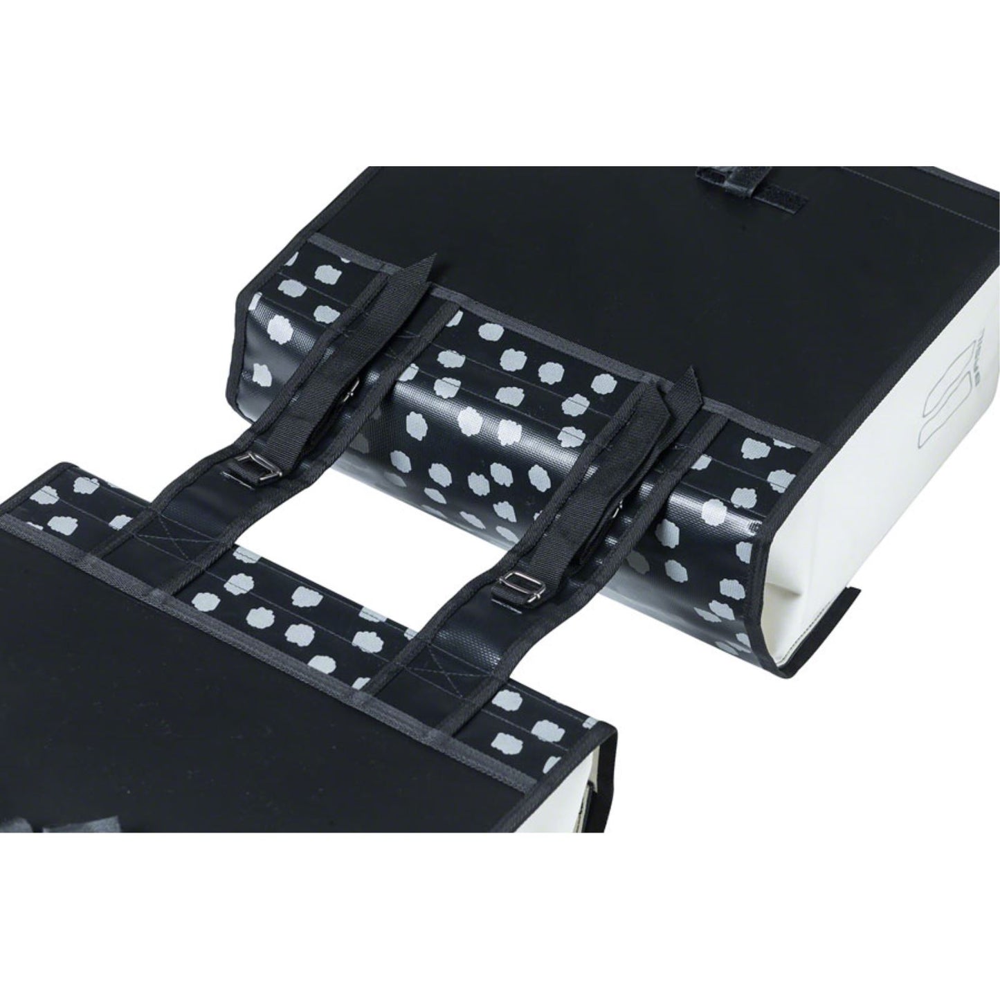 Basil Urban Load Double Pannier - 53L - Black/Reflective/White [MPN: 17739]_1298709