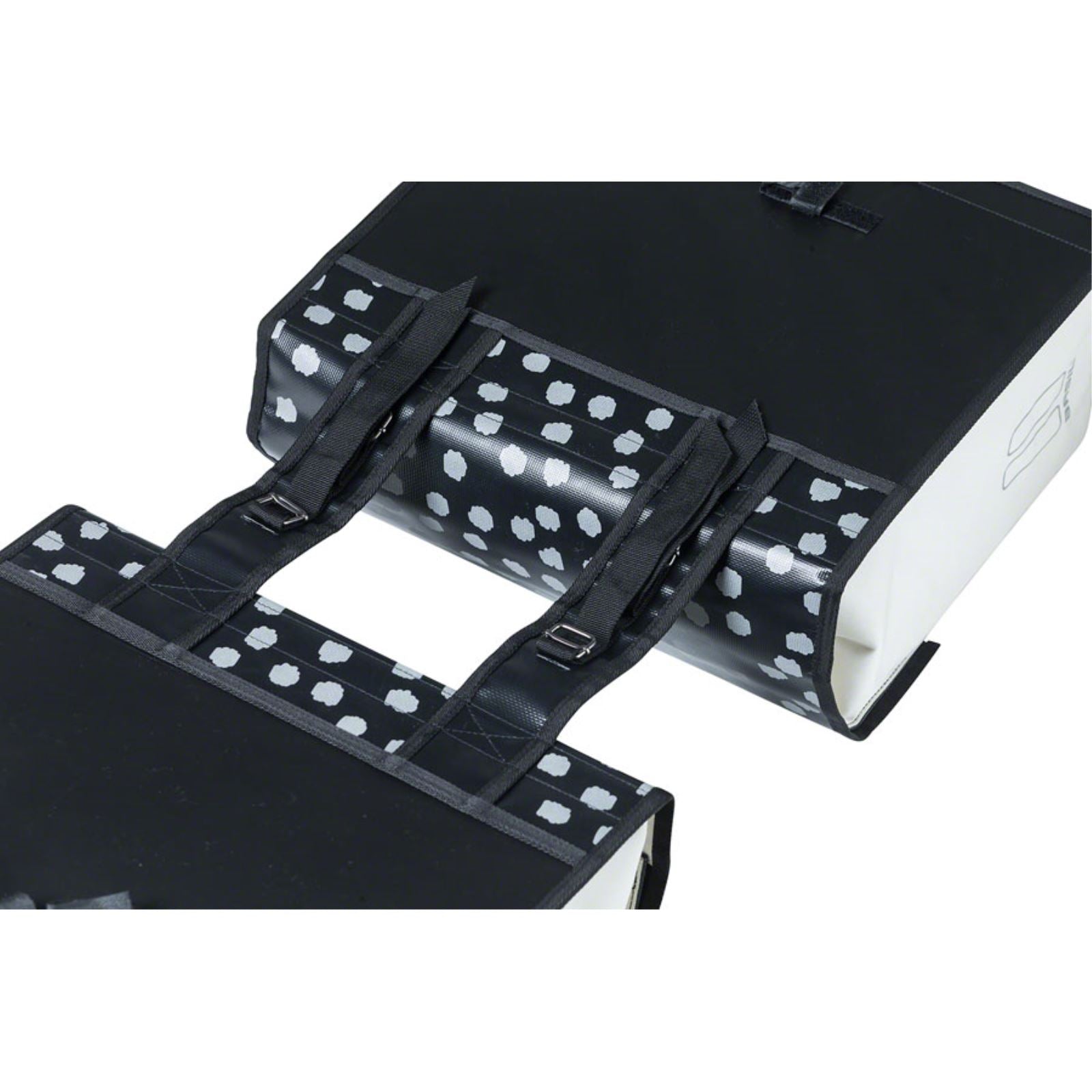 Basil Urban Load Double Pannier - 53L - Black/Reflective/White [MPN: 17739]_1298709
