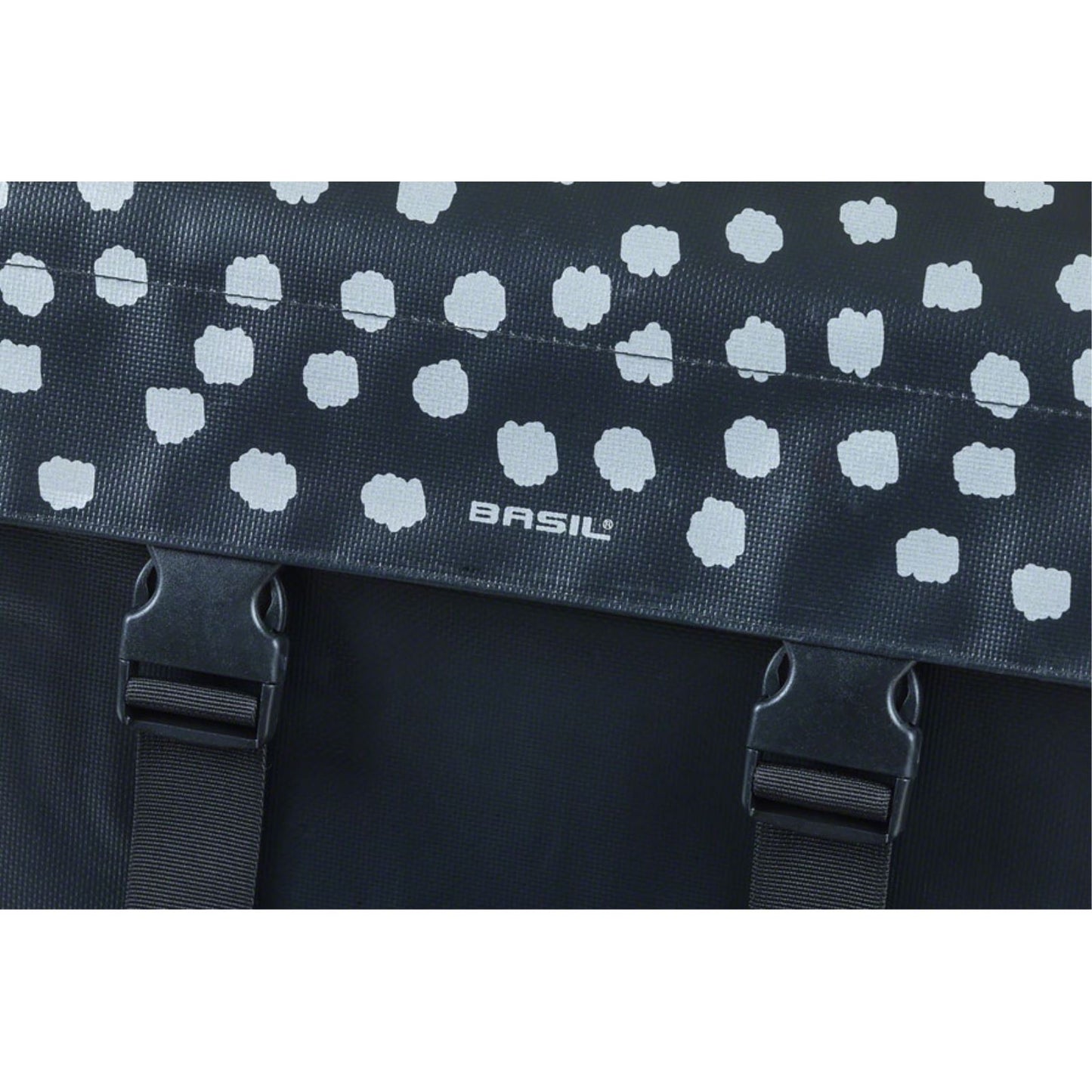 Basil Urban Load Double Pannier - 53L - Black/Reflective/White [MPN: 17739]_1298711