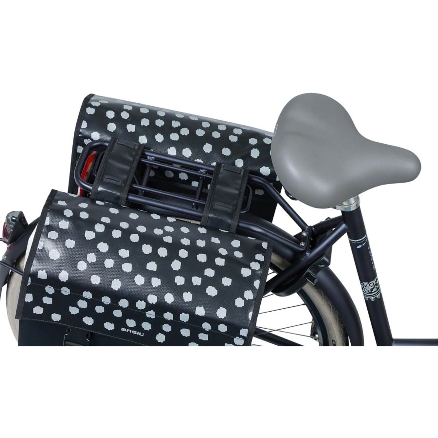 Basil Urban Load Double Pannier - 53L - Black/Reflective/White [MPN: 17739]_1298713