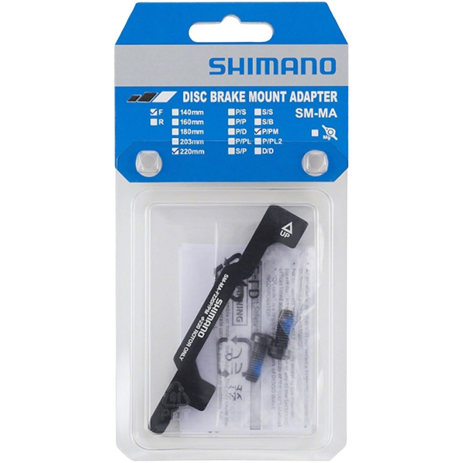 Shimano SM-MA-F220P/PM Disc Brake Adaptor - 180mm - Post Mount Fork/Frame [MPN: ESMMAF220PPM]_1298786
