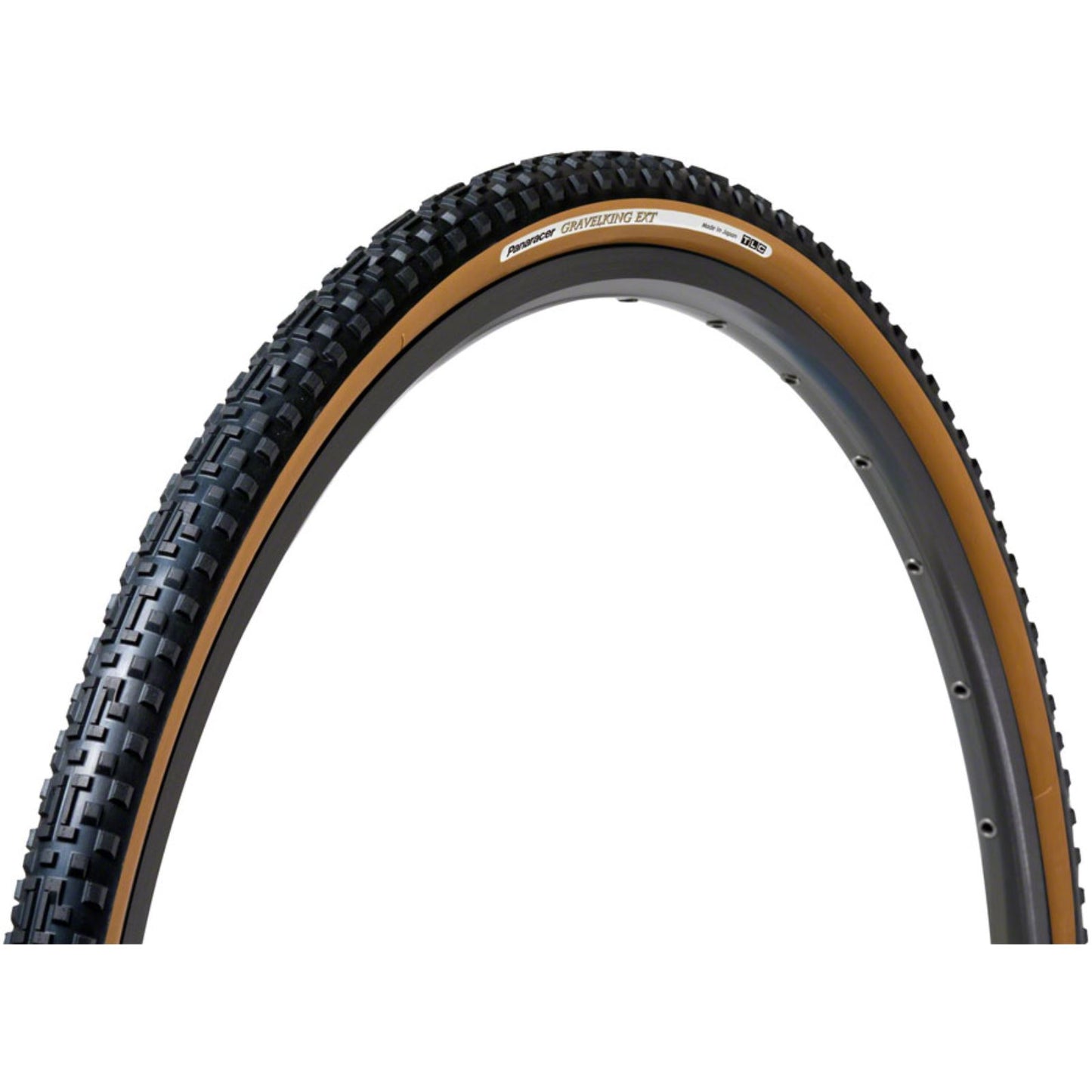 Panaracer GravelKing EXT Plus Tire - 700 x 35 Tubeless Folding Black/Brown [MPN: RF735-GKEXT-P-D]_1300045